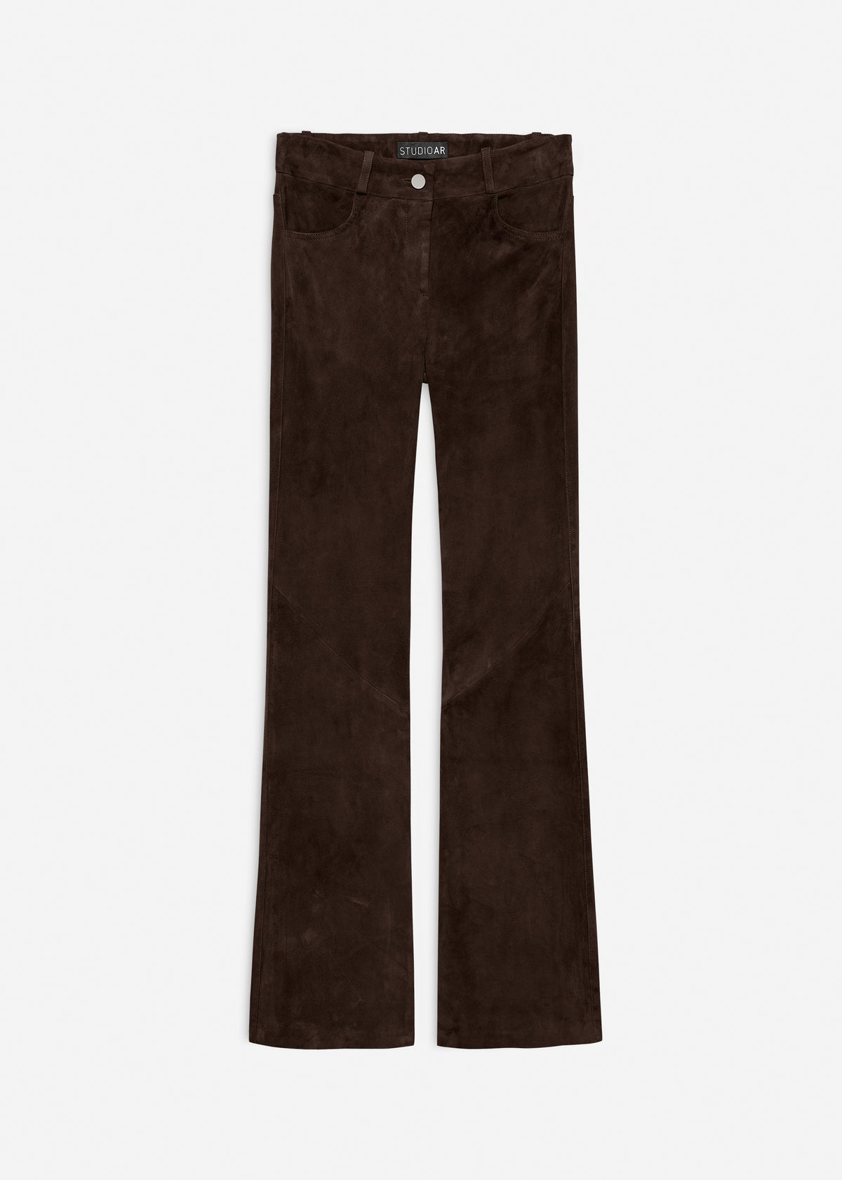 DUANA Stretch Suede Broek | Velvet Brown