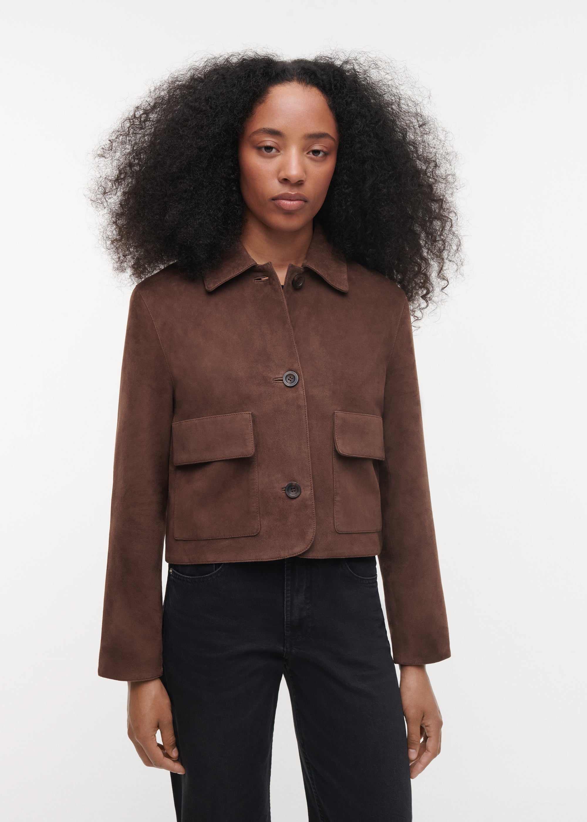MARLEY Suede Jacket | Cacao