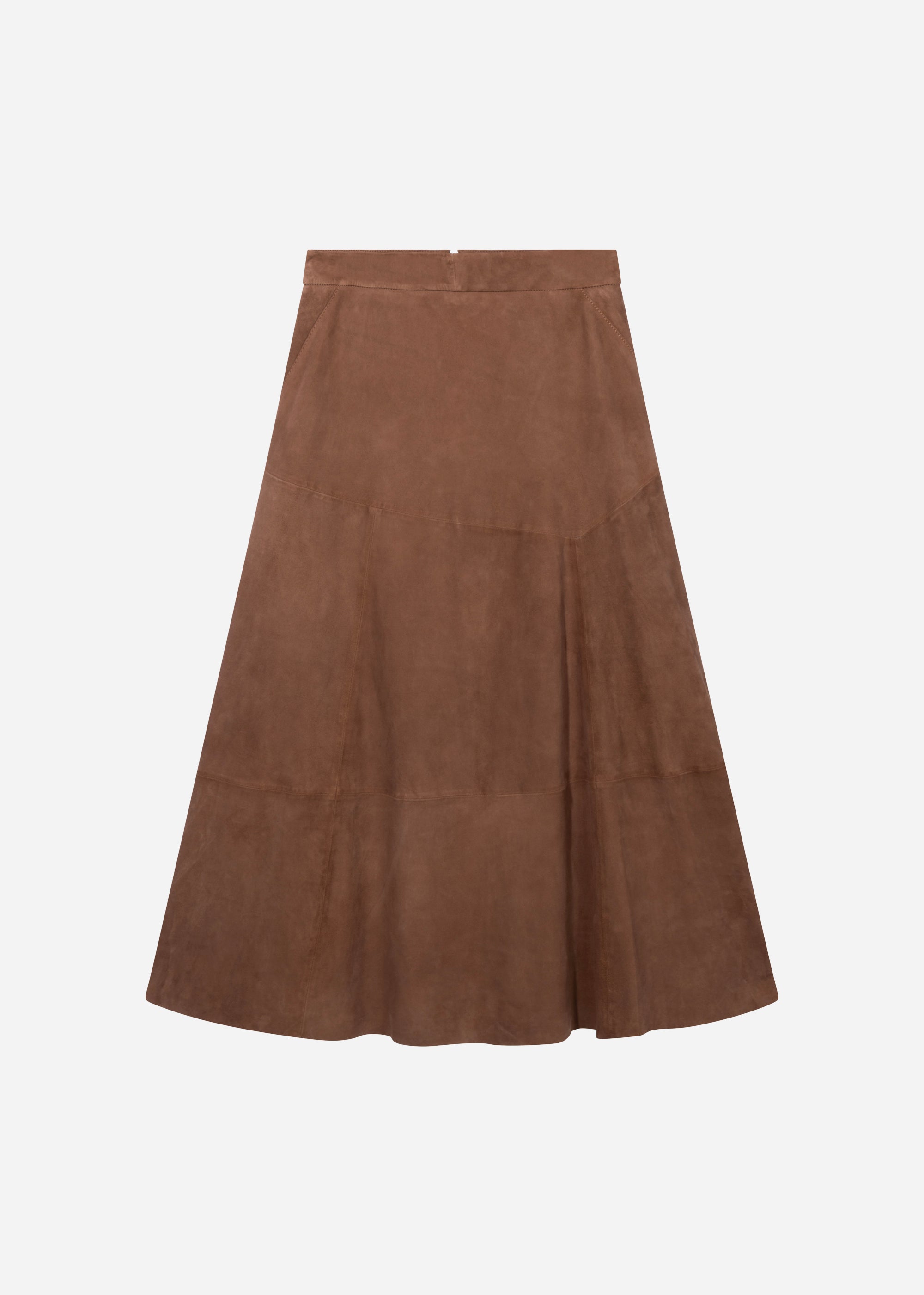 HELENA Suede Midi Skirt | Mocha