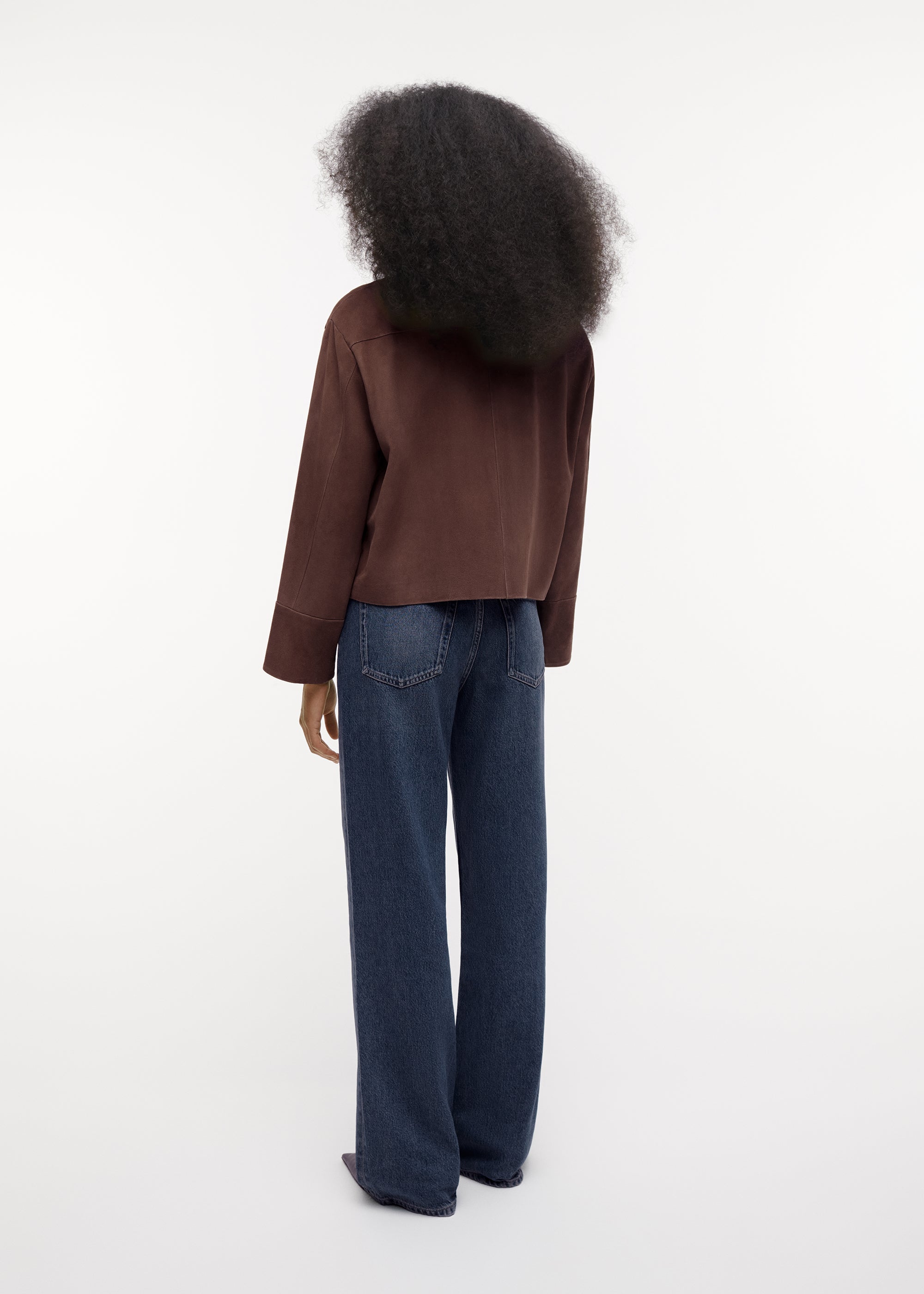 ELAINE Suede Jacket | Cacao