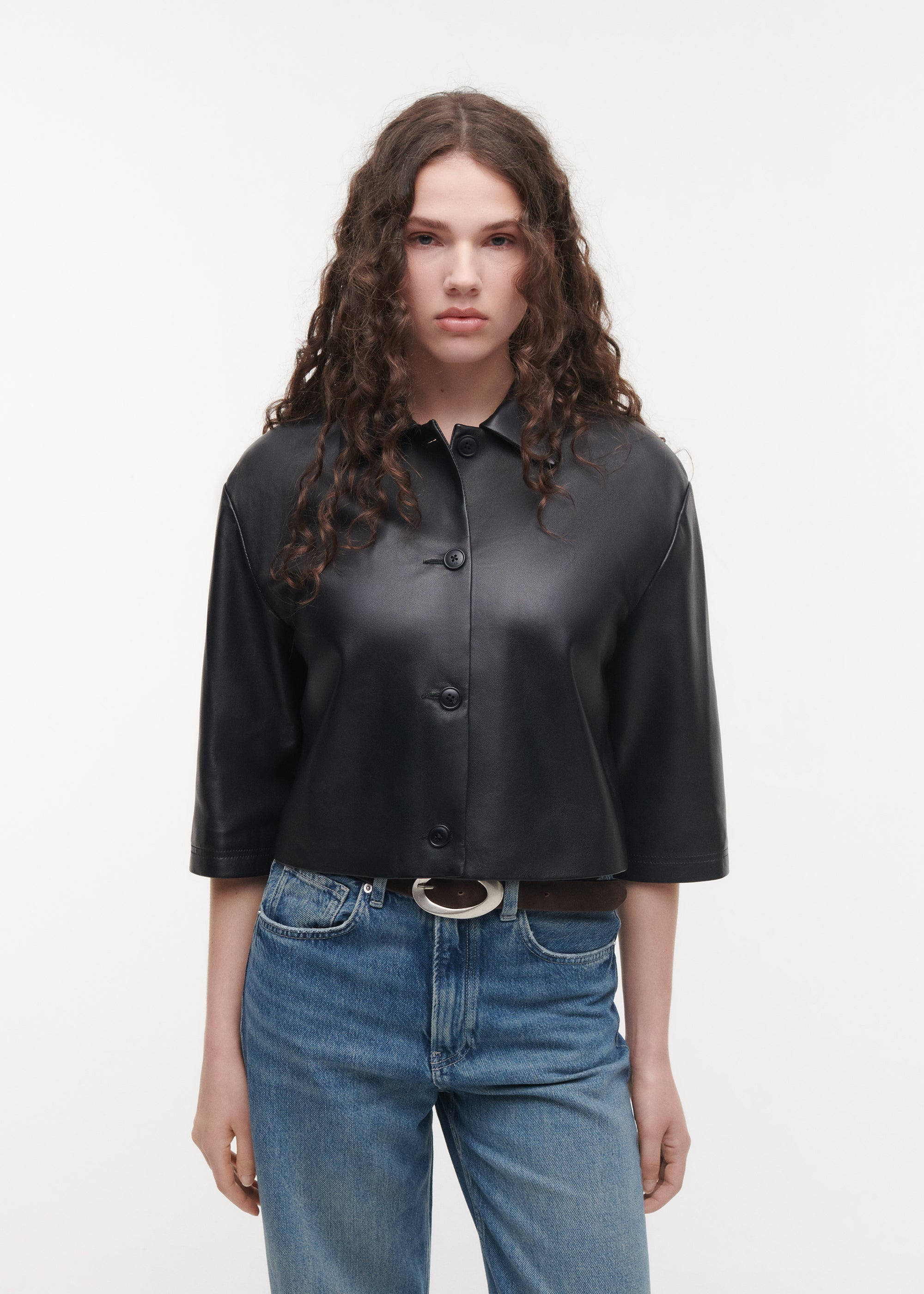 HOLLIS Leather Top | Black
