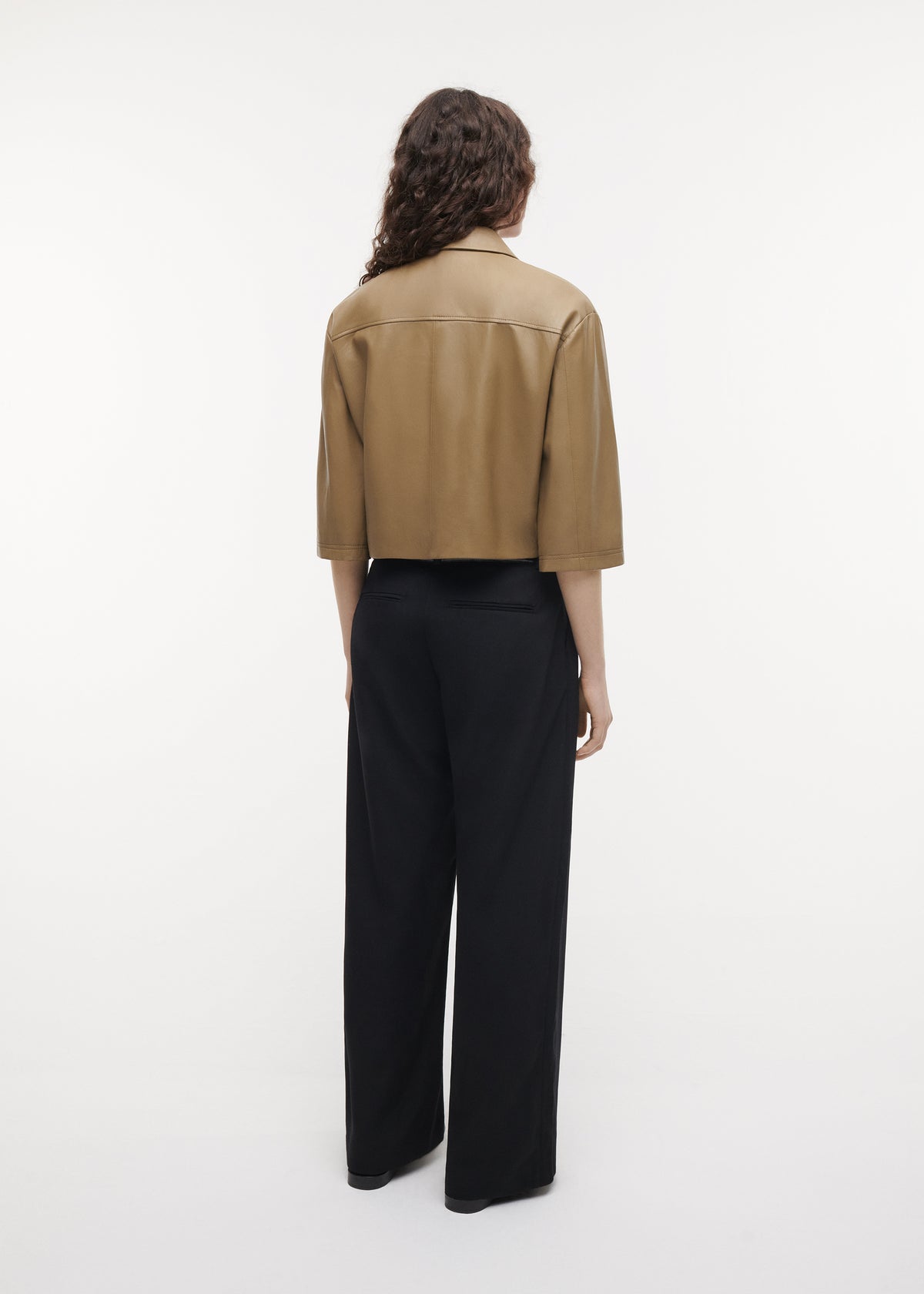 HOLLIS Leather Top | Olive