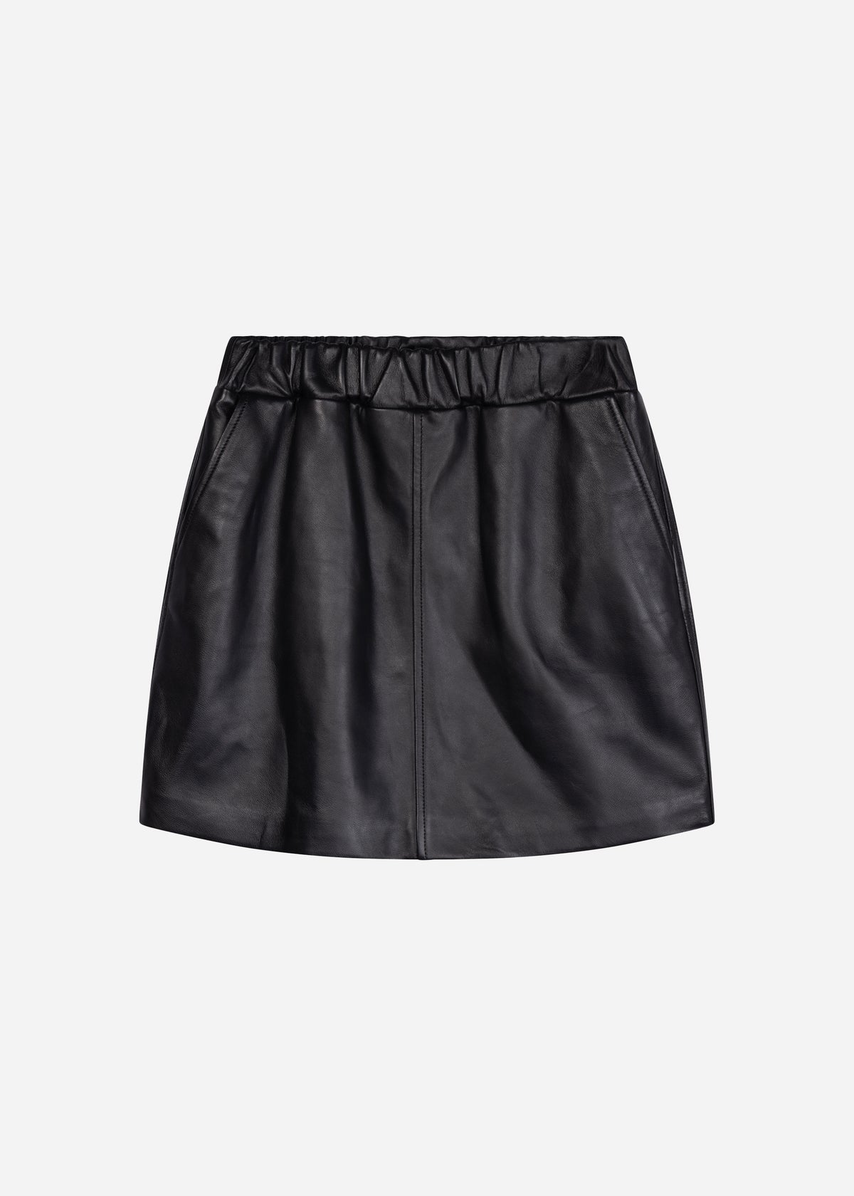 SAIDY Leather Mini Skirt | Black