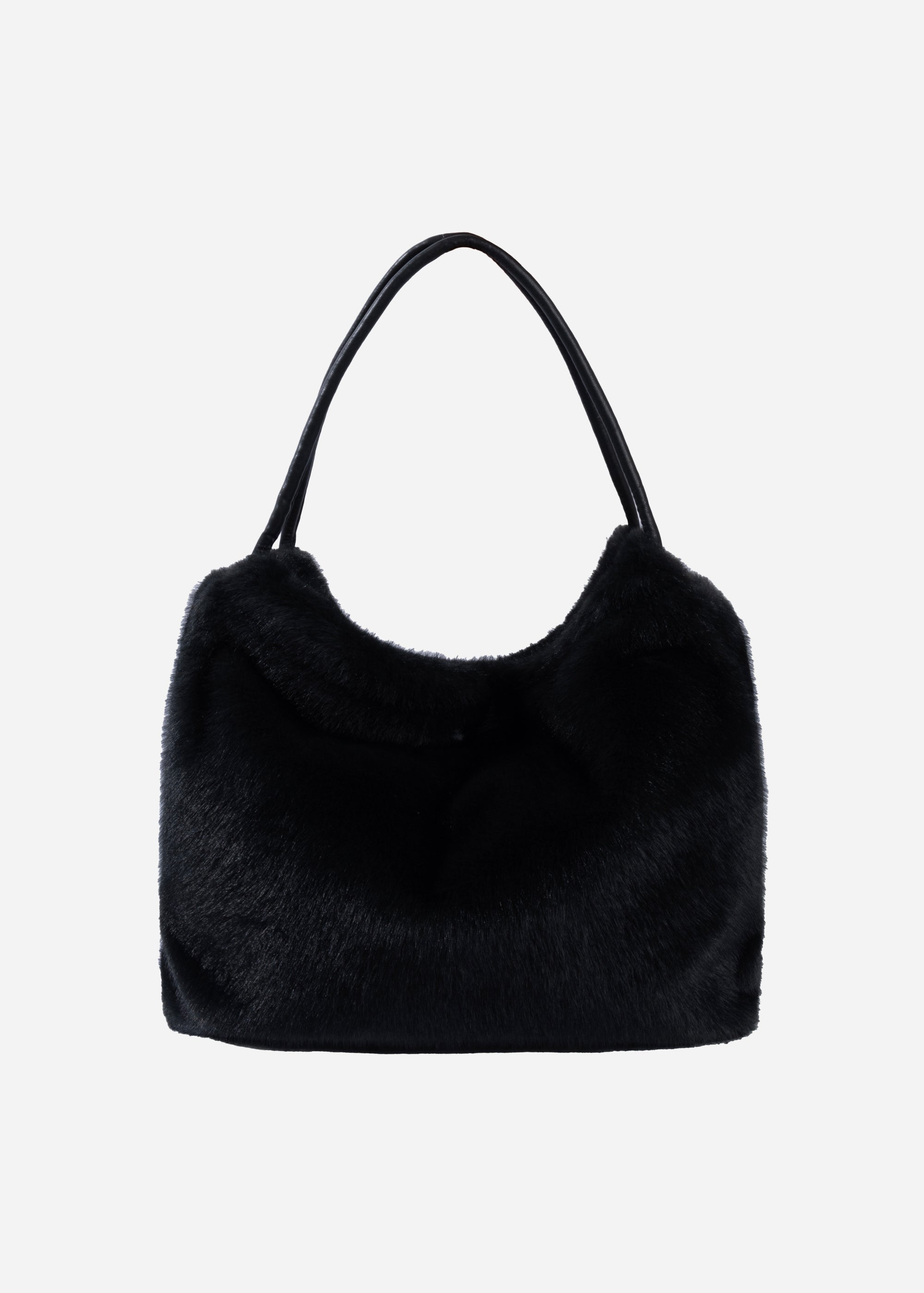 ALEXI Faux Fur Bag | Dark Grey