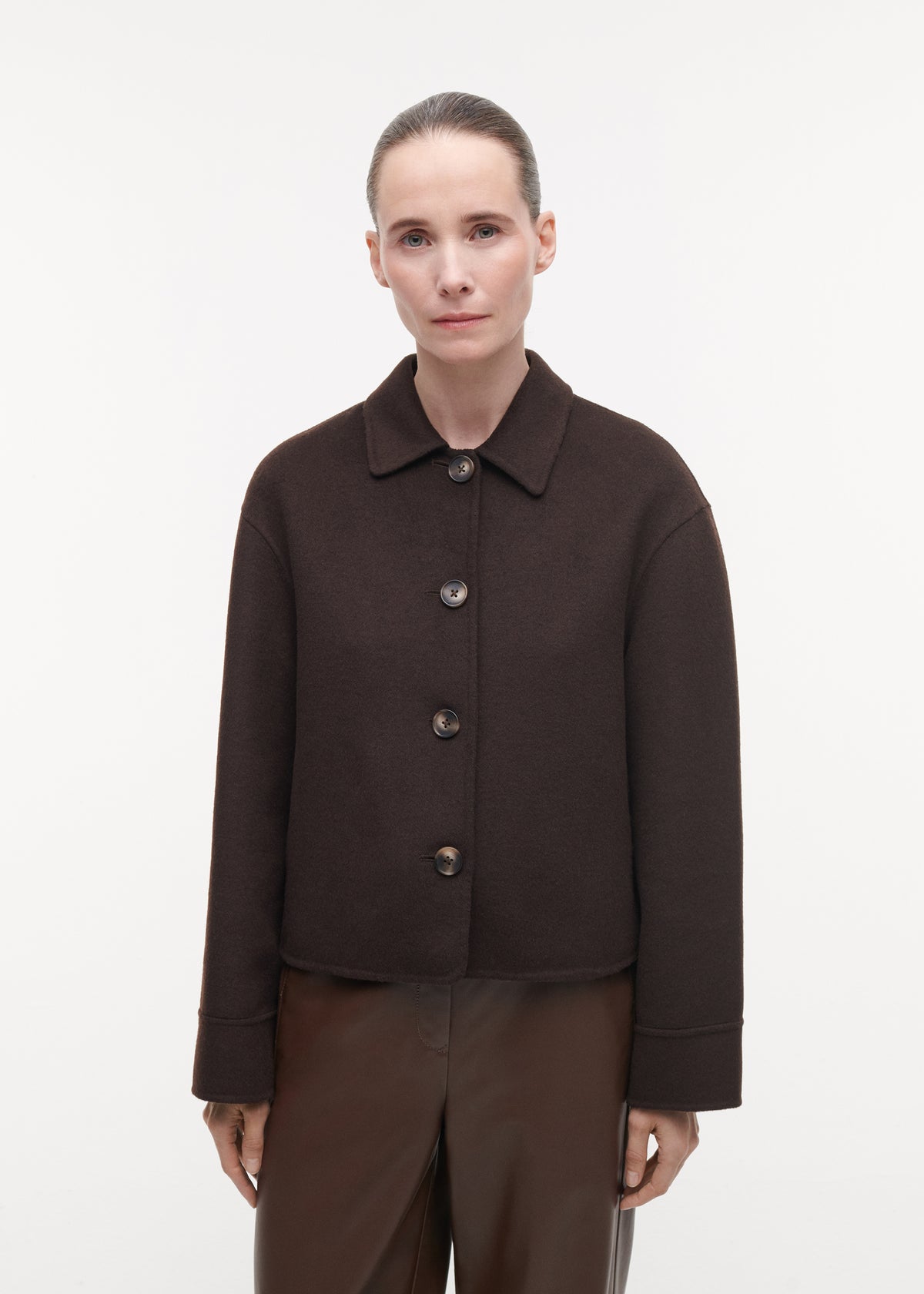 NICOLINA Wolljacke | Dark Brown