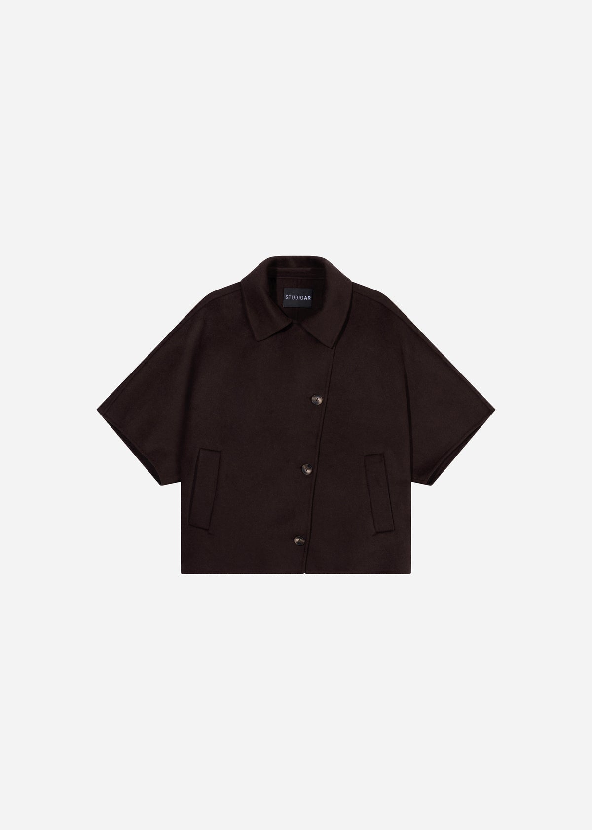 AVY Wollen Cape | Dark Brown