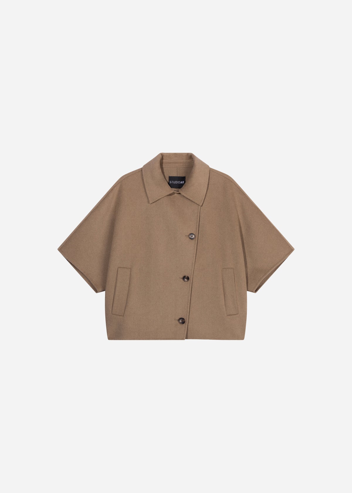 AVY Wool Cape | Dark Olive