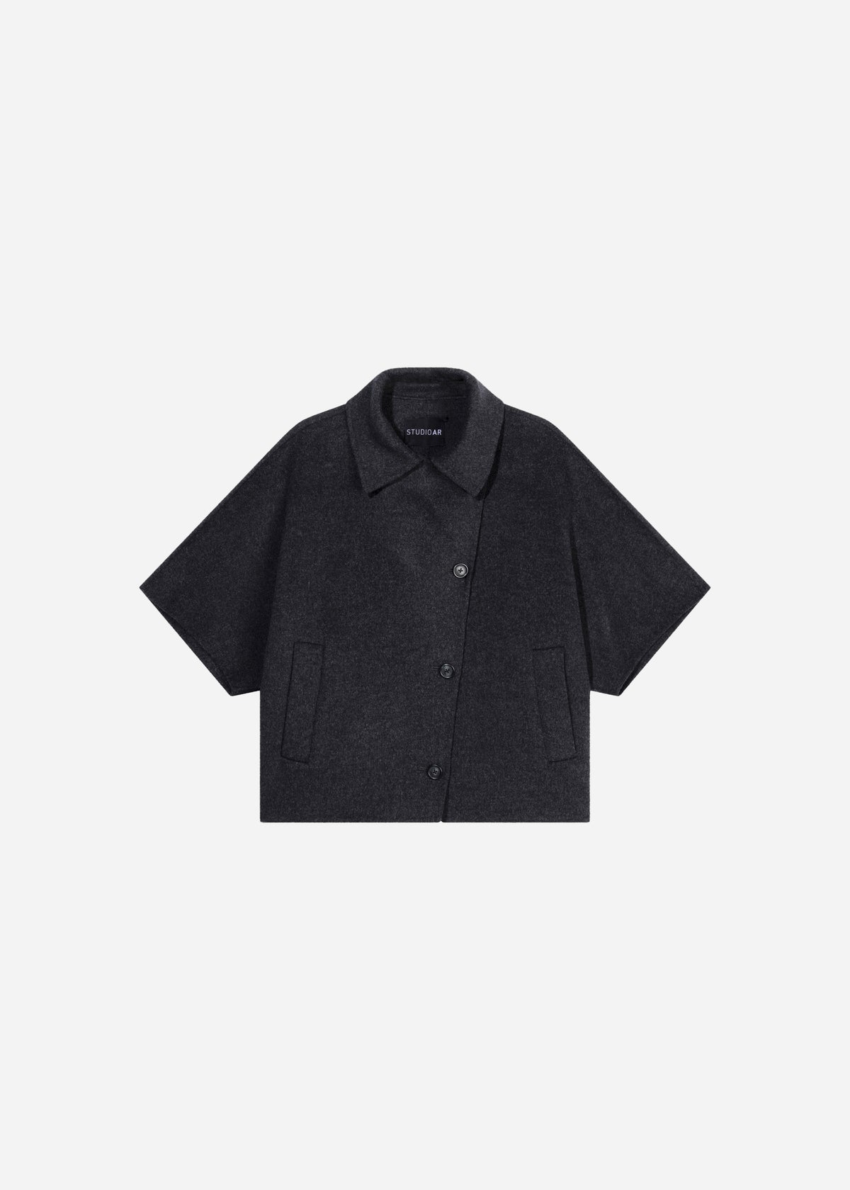 AVY Wool Cape | Storm Iron