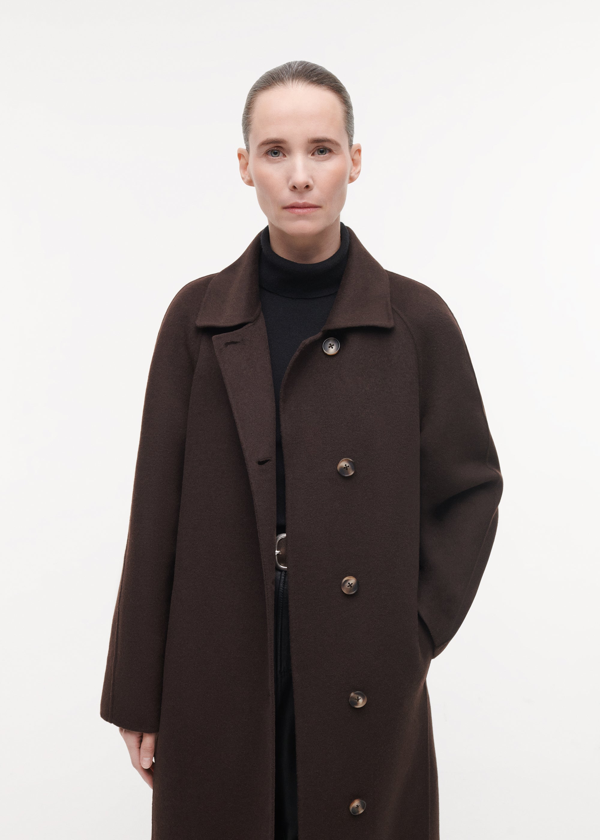 JOY Wollen Jas | Dark Brown