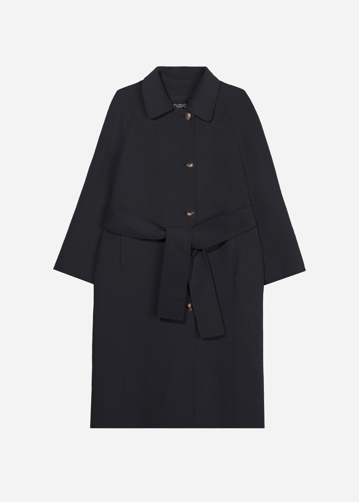 JOY Belted Wool Coat | Storm Iron