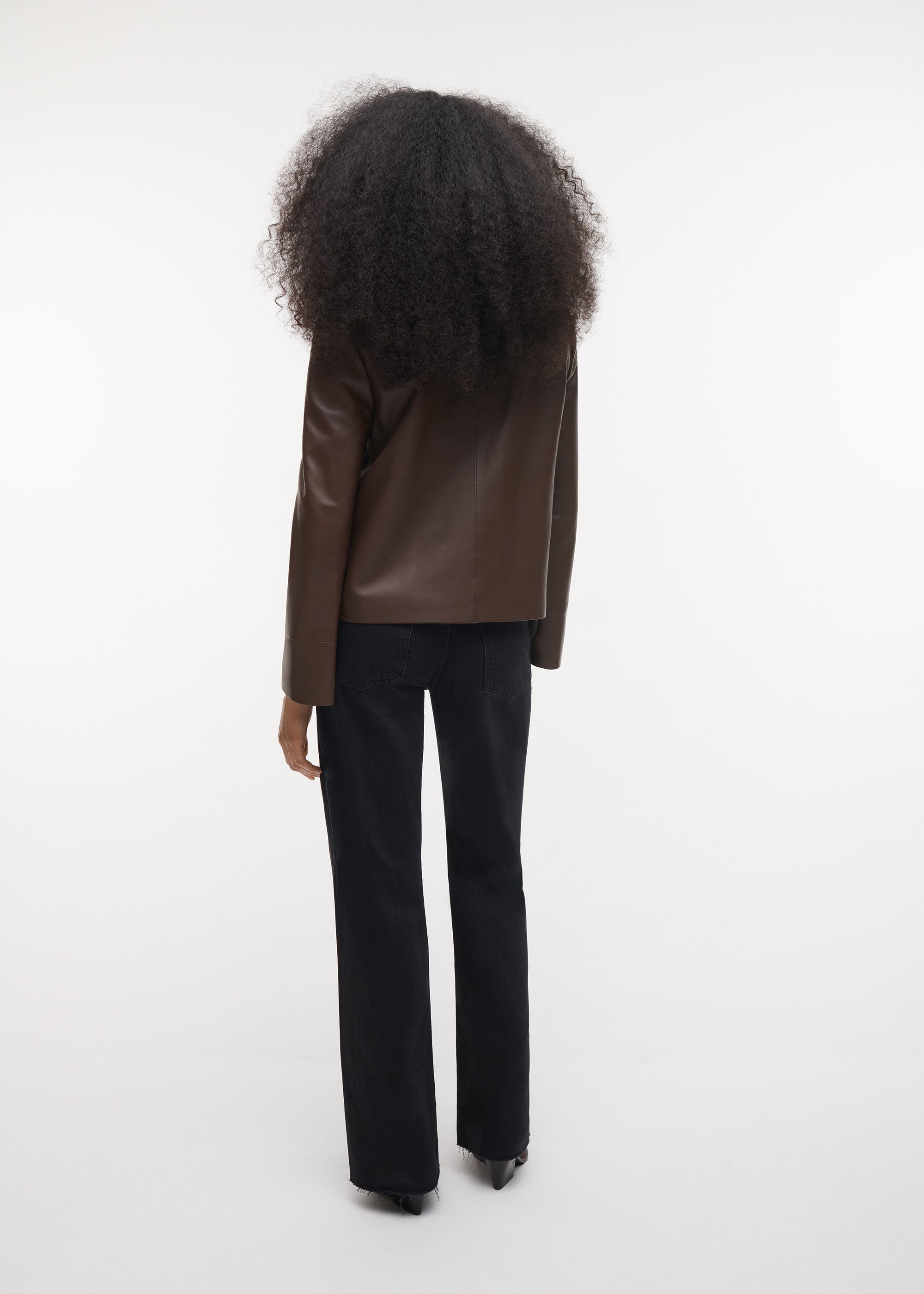 ELODIE Leather Jacket | Cacao