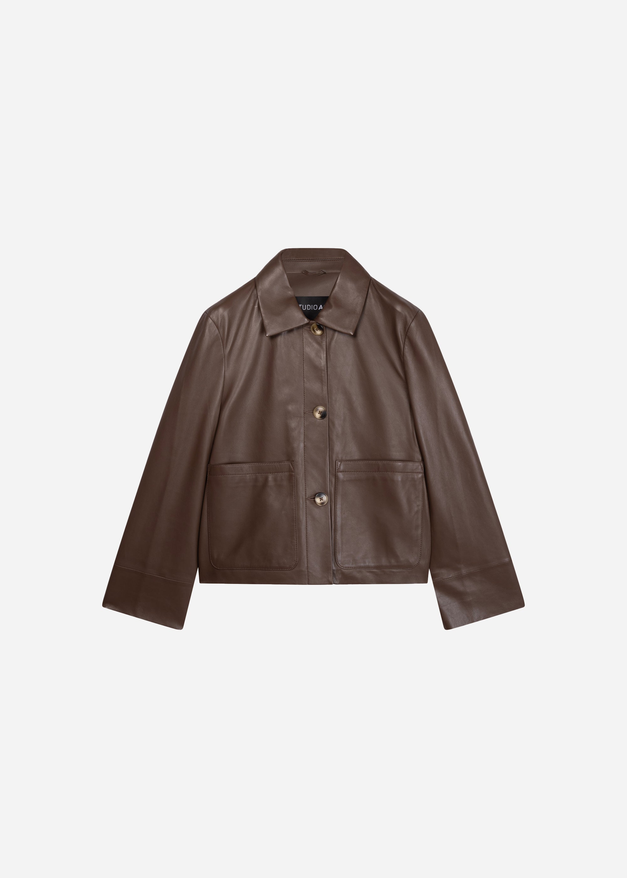 ELODIE Leather Jacket | Cacao