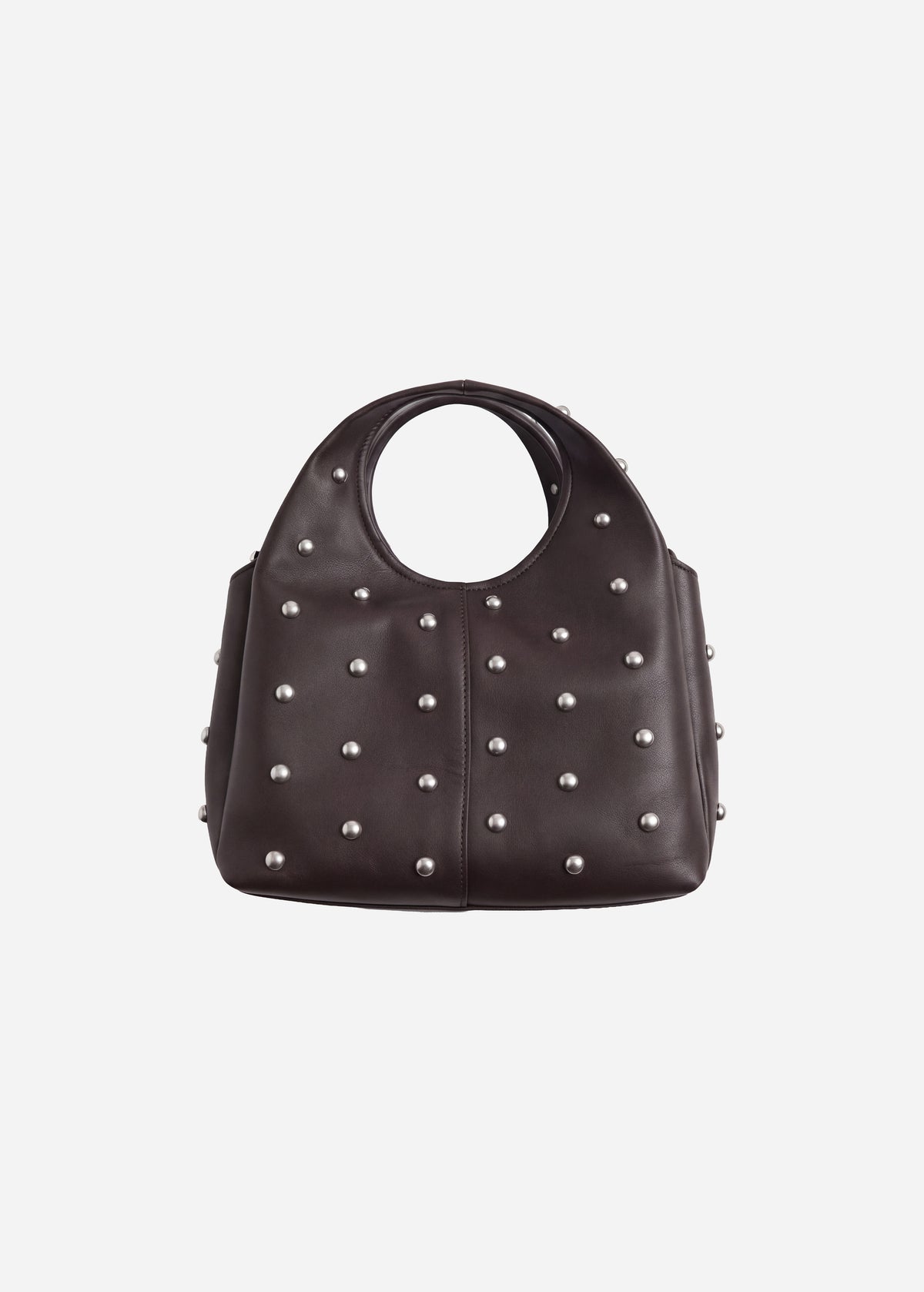 HARLEE Studded Leather Bag | Espresso