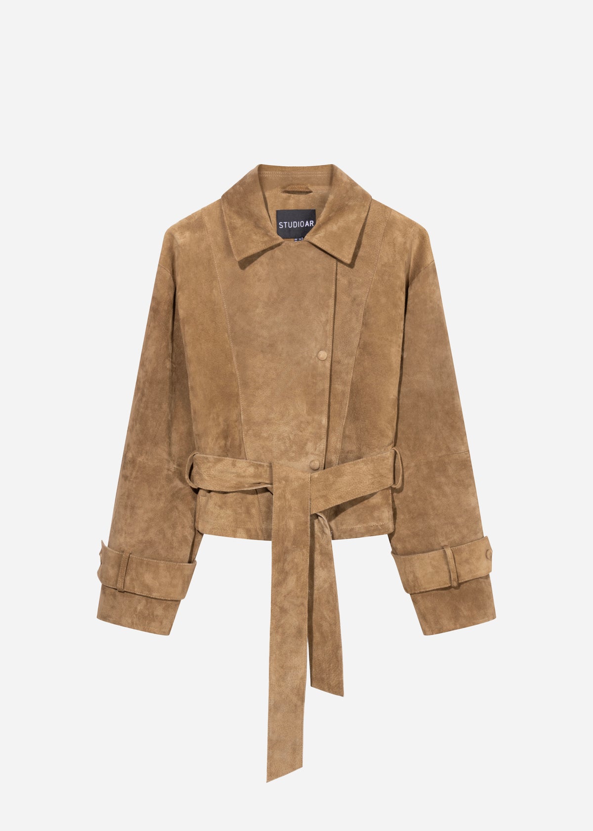 GWEN Suede Trench Coat | Olive
