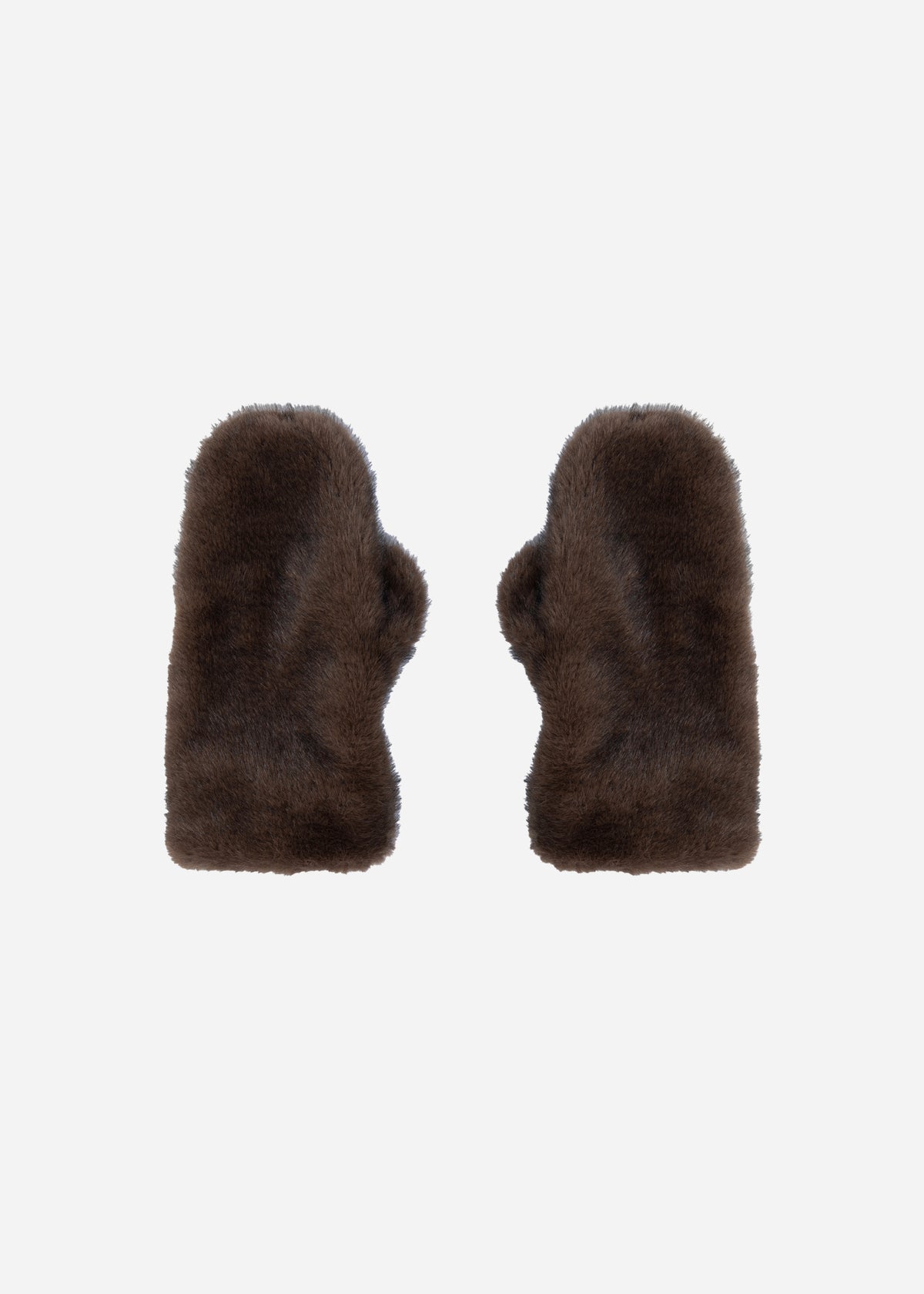 EVALYN Faux Fur Gloves | Choco
