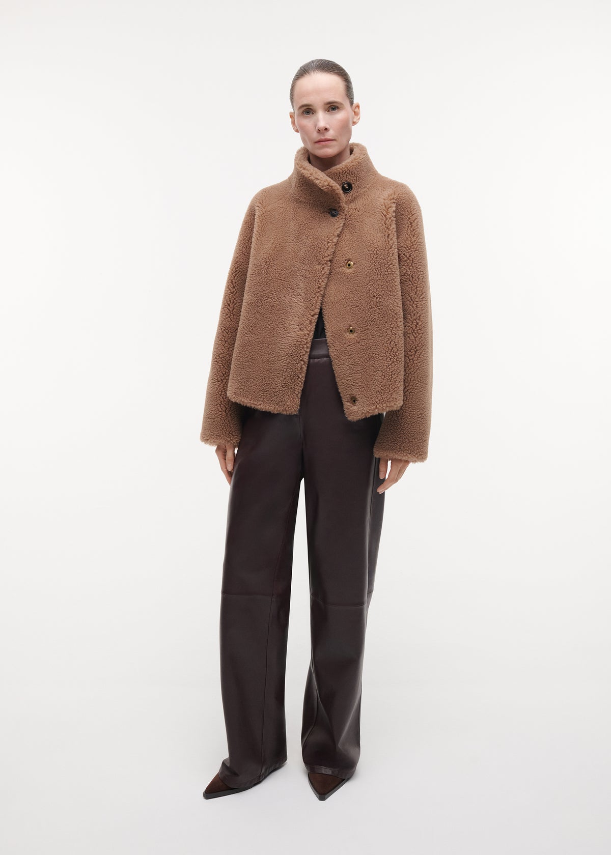 MALLOW Teddy Wool Jacket | Camel