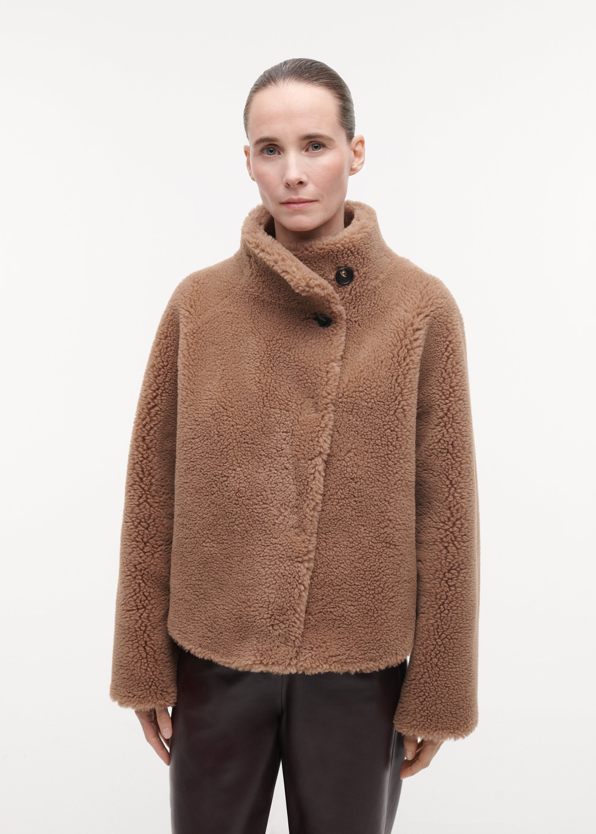 MALLOW Teddy Wool Jacket | Camel