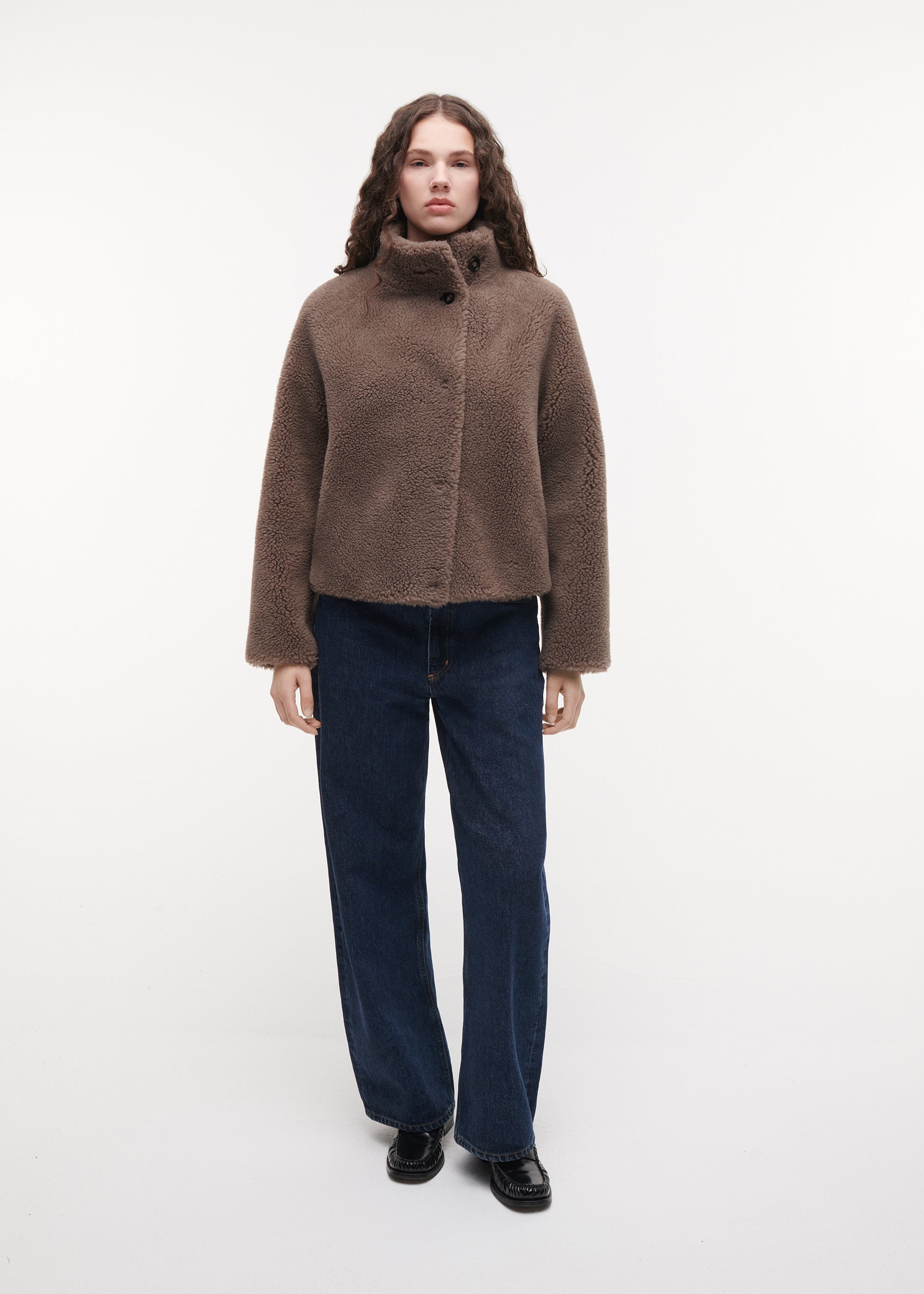 MALLOW Teddy Wool Jacket | Pebble