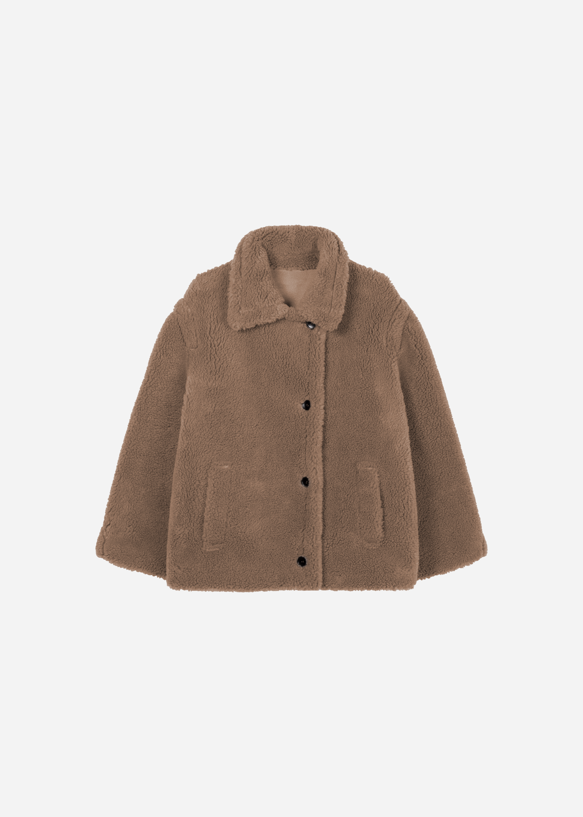 MAYA Teddy Wool Jacket | Camel
