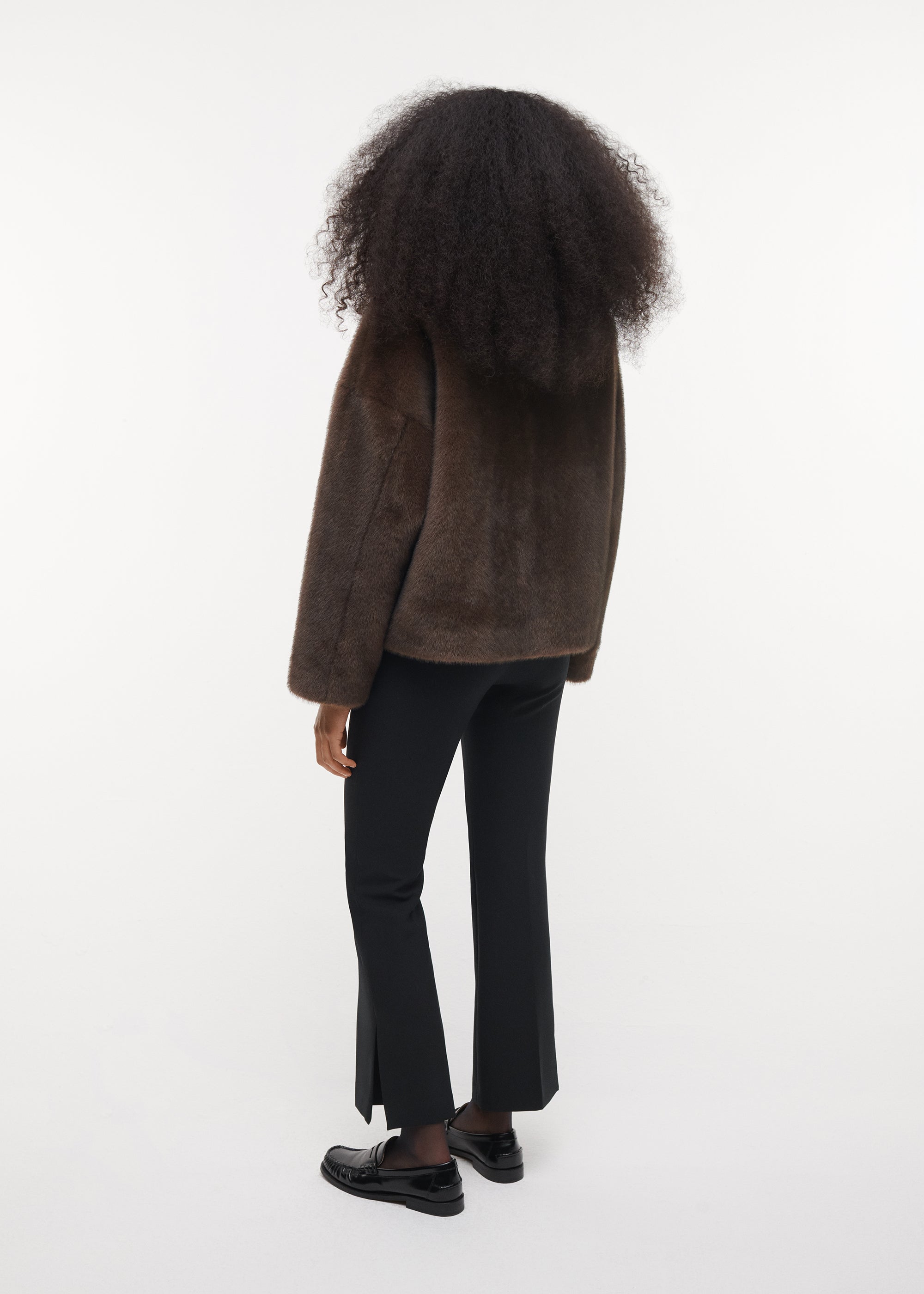 FAJE Reversible Faux Fur Jacket | Choco