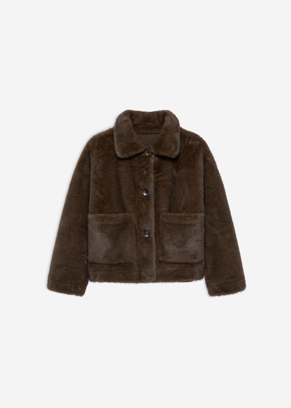 FAJE Reversible Faux Fur Jacket | Choco