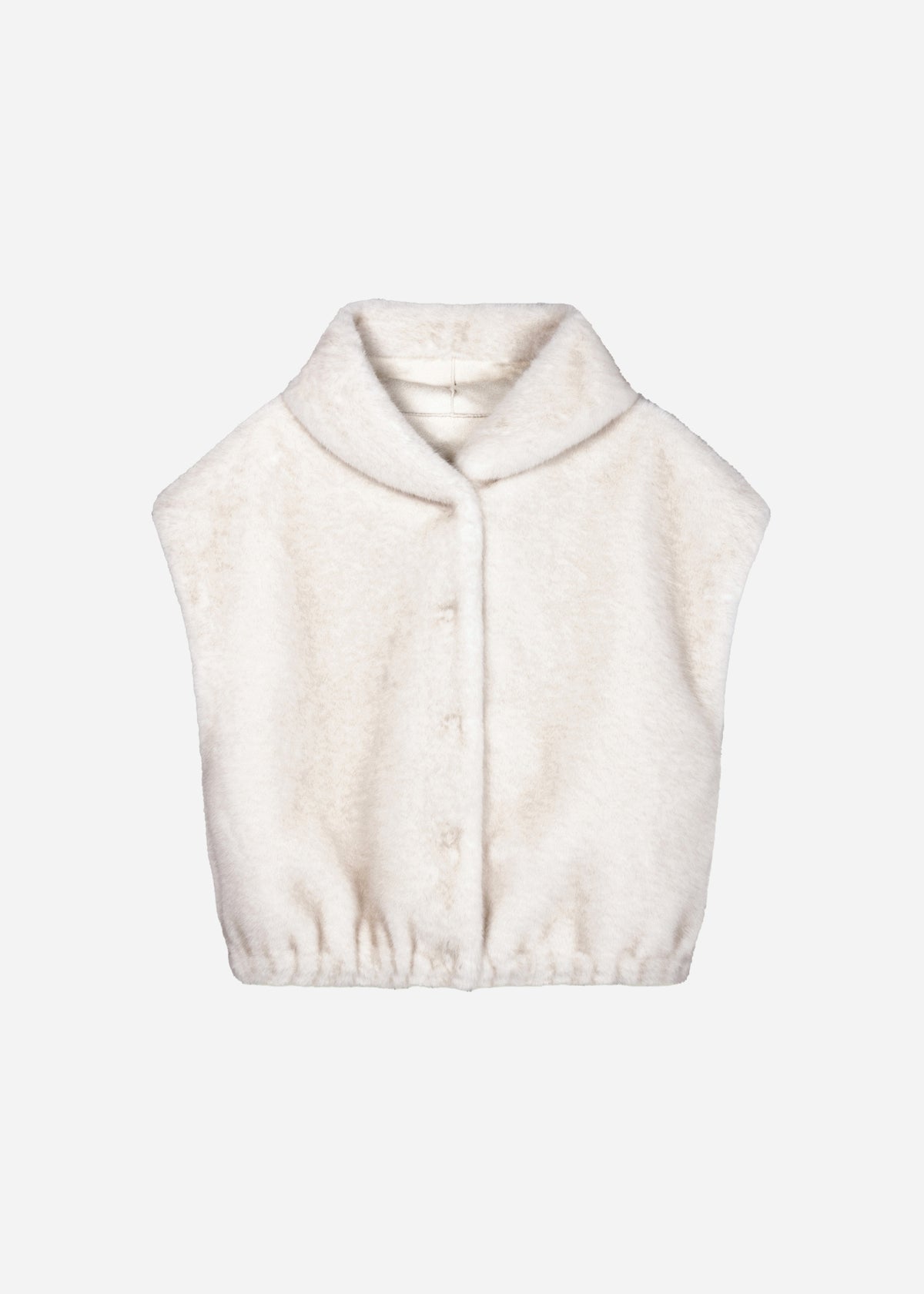 OLENA Reversible Faux Fur Gilet | Ecru