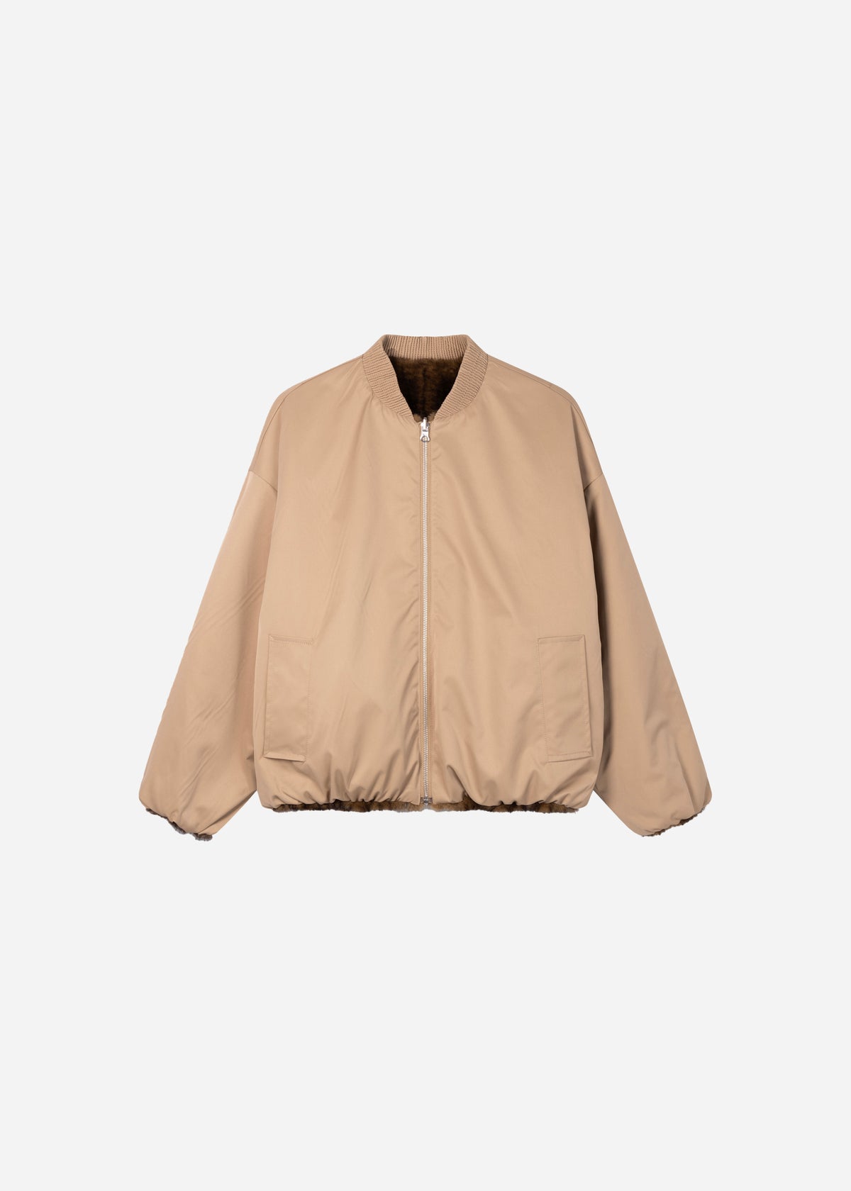 ETTA Faux Fur Bomber Jacket | Choco