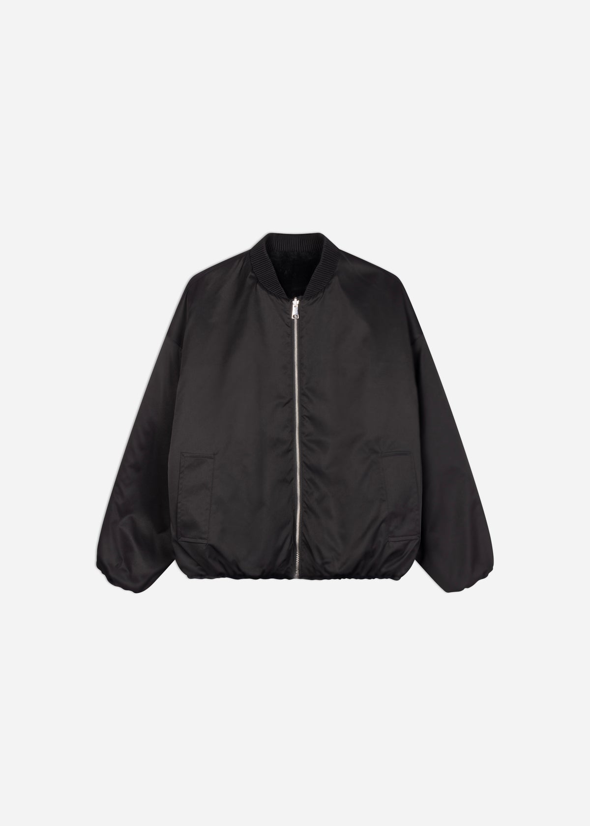 ETTA Faux Fur Bomber Jacket | Dark Grey