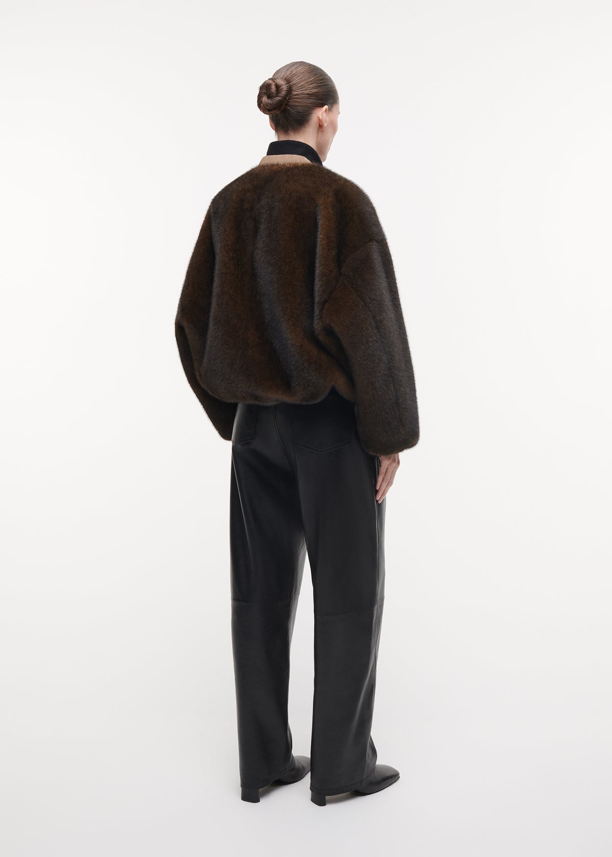 ETTA Faux Fur Bomber Jacket | Olive