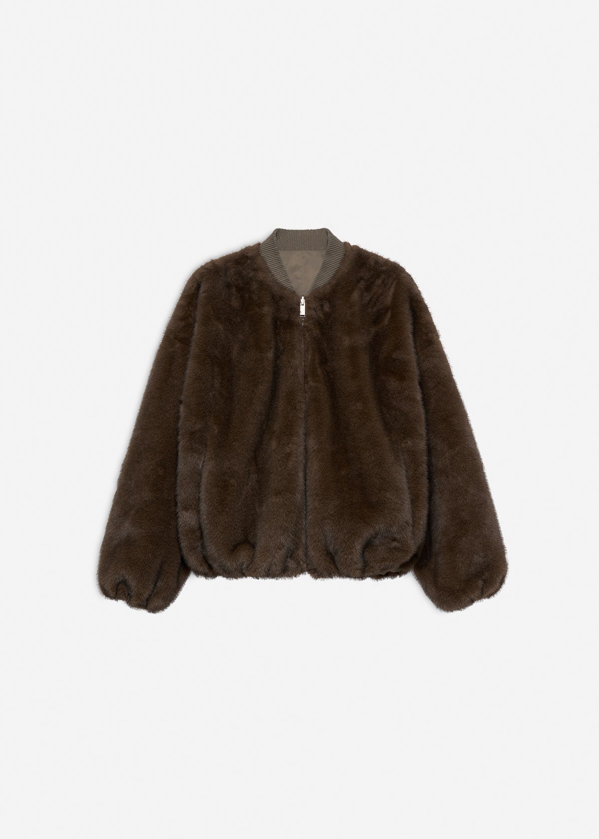 ETTA Faux Fur Bomber Jacket | Olive
