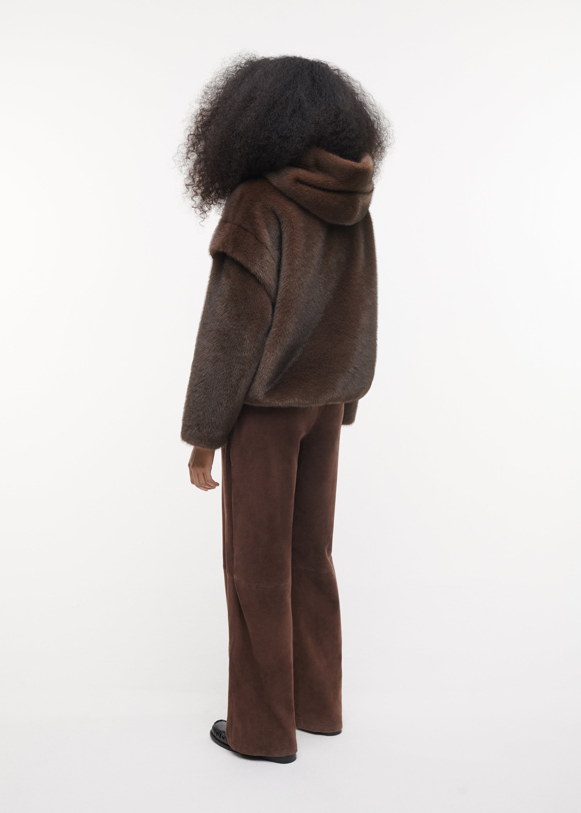 ISADEE Reversible Faux Fur Jacket | Choco