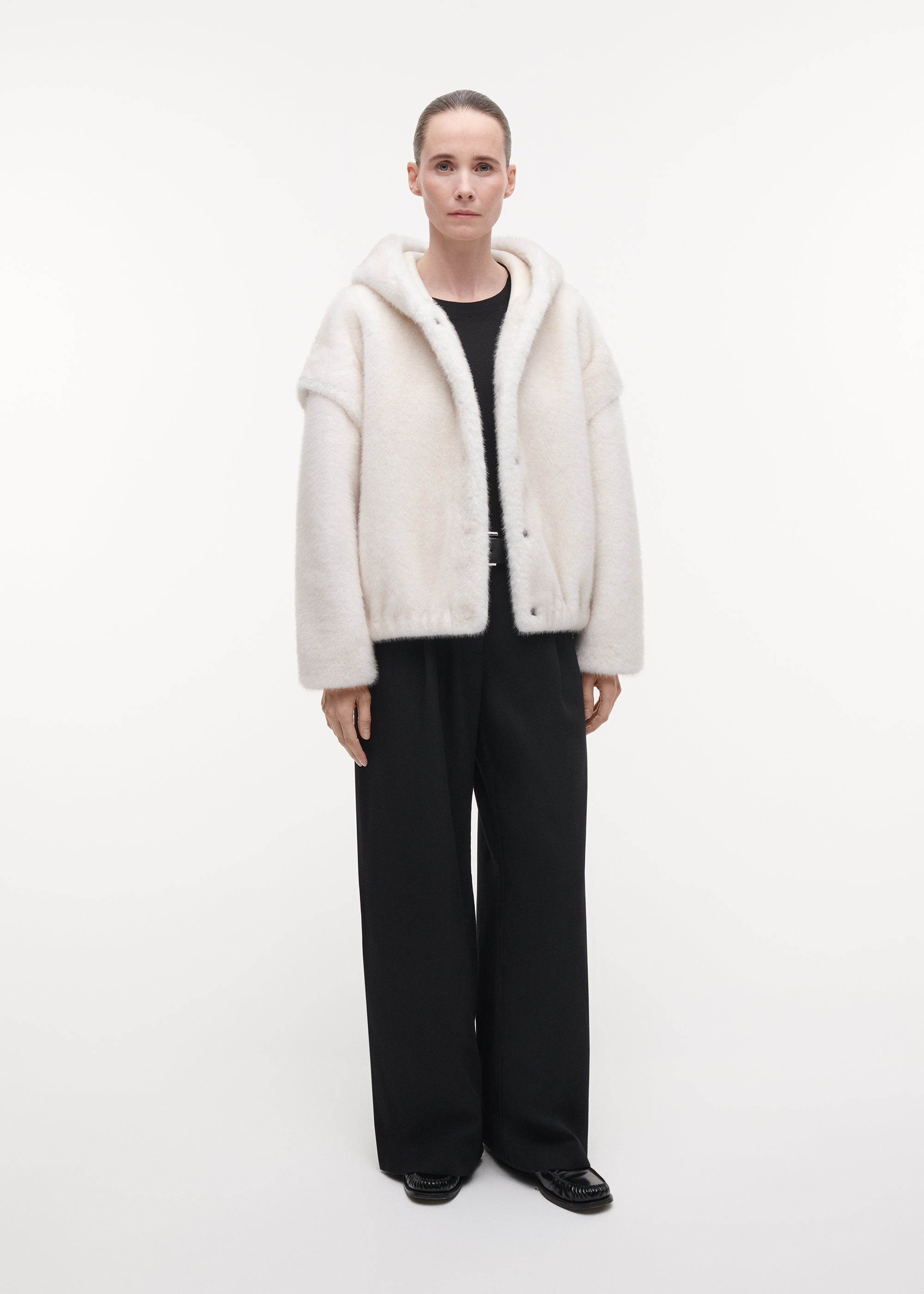 ISADEE Reversible Faux Fur Jacket | Ecru