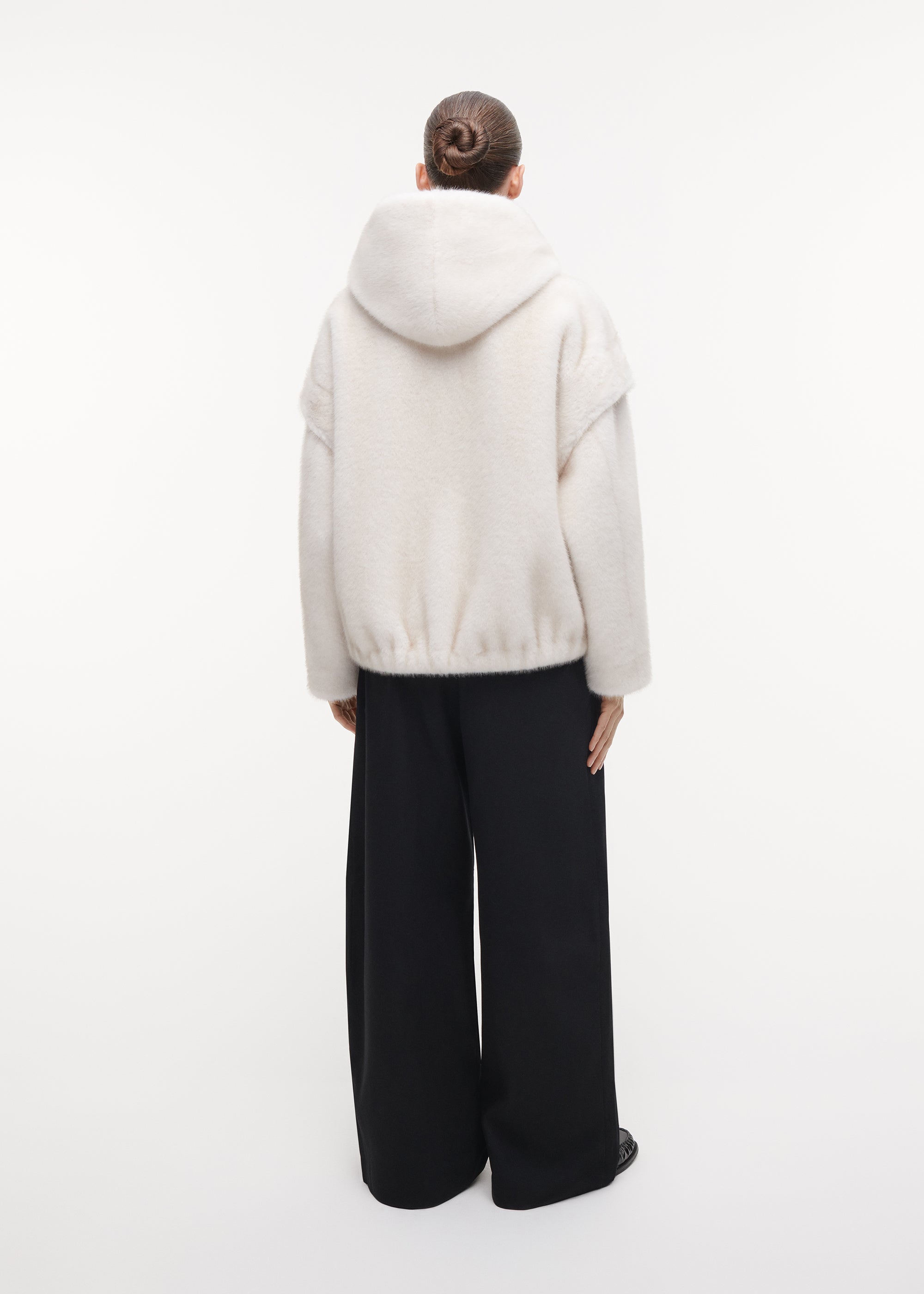 ISADEE Reversible Faux Fur Jacket | Ecru