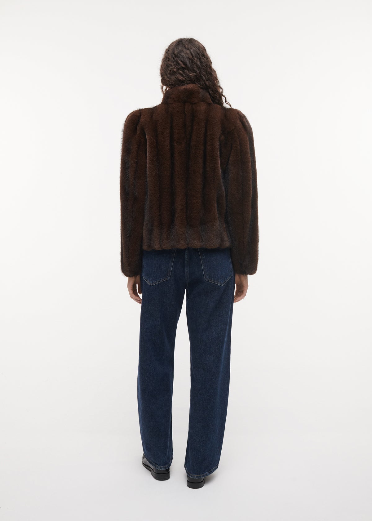 SOLINE Faux Fur Jacket | Dark Brown