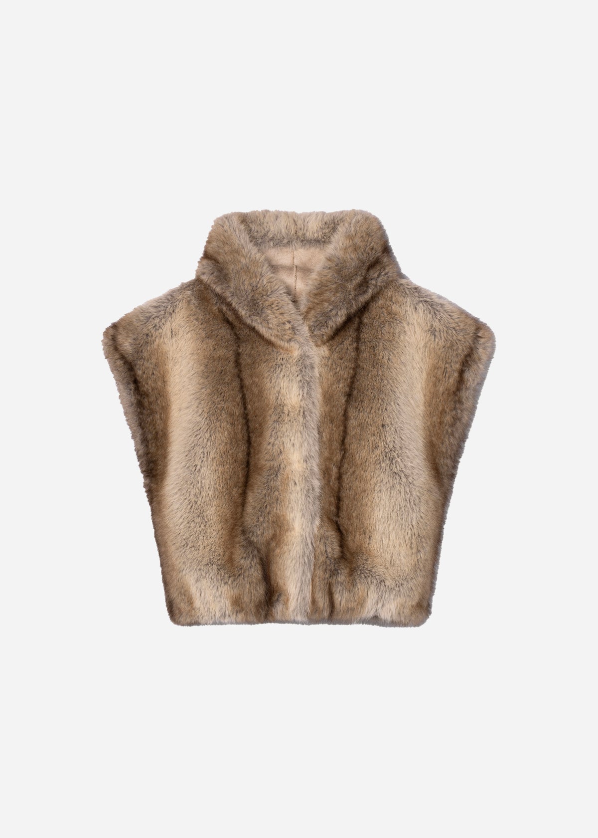 OLENA Reversible Faux Fox Gilet | Light Fox