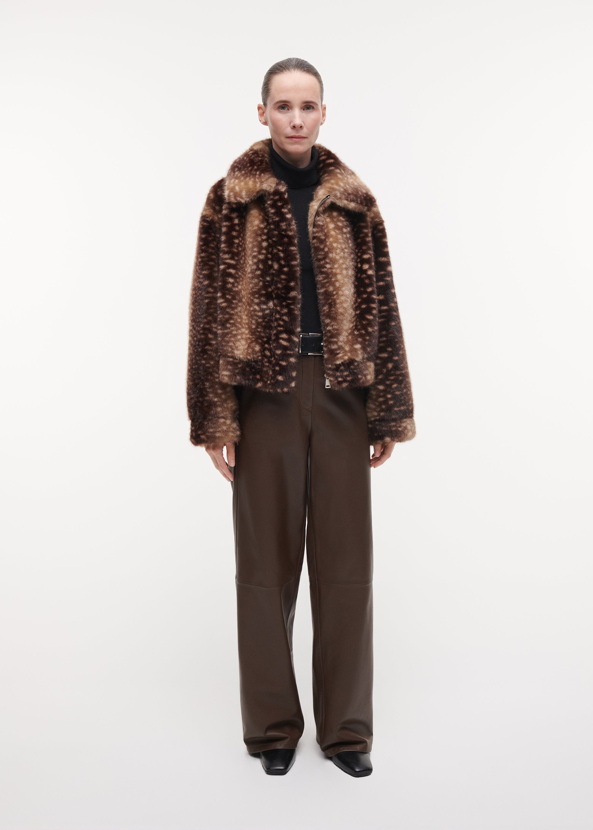 LUCY Faux Fur Jacke | Brown