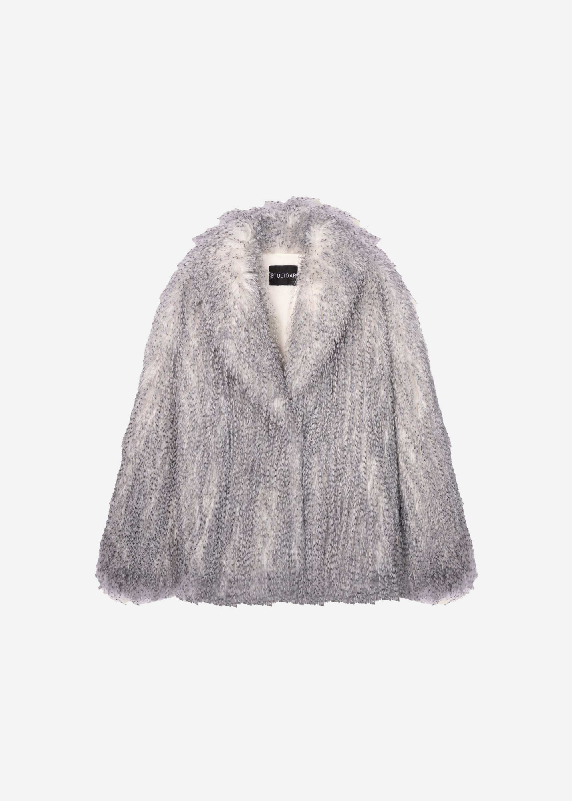 MILA Faux Fur Jacket | Blue Grey
