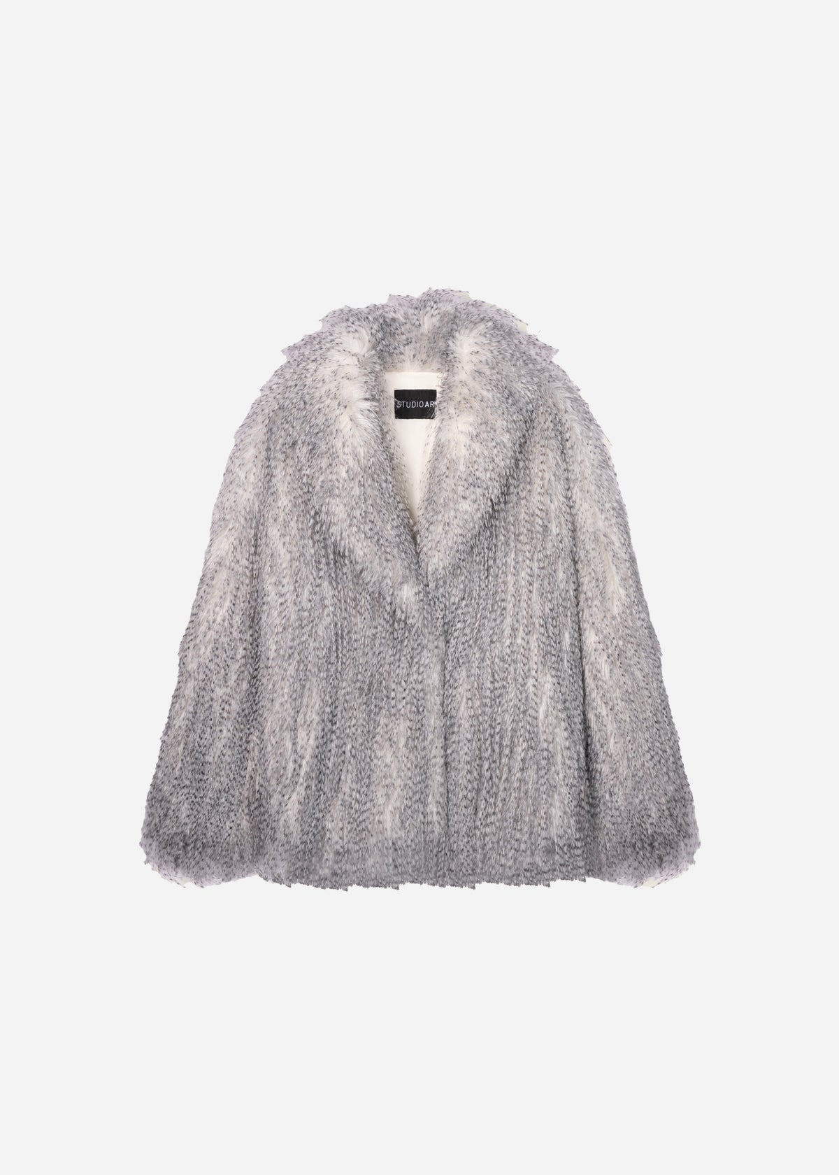 MILA Faux Fur Jacket | Blue Grey