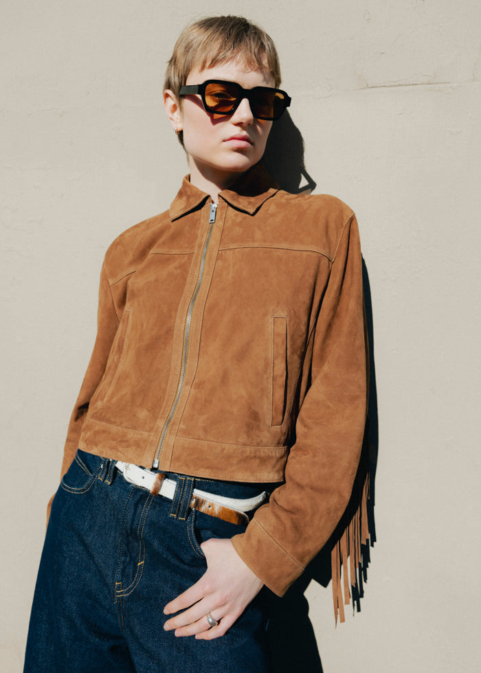 SUE Suede Fringe Jacket