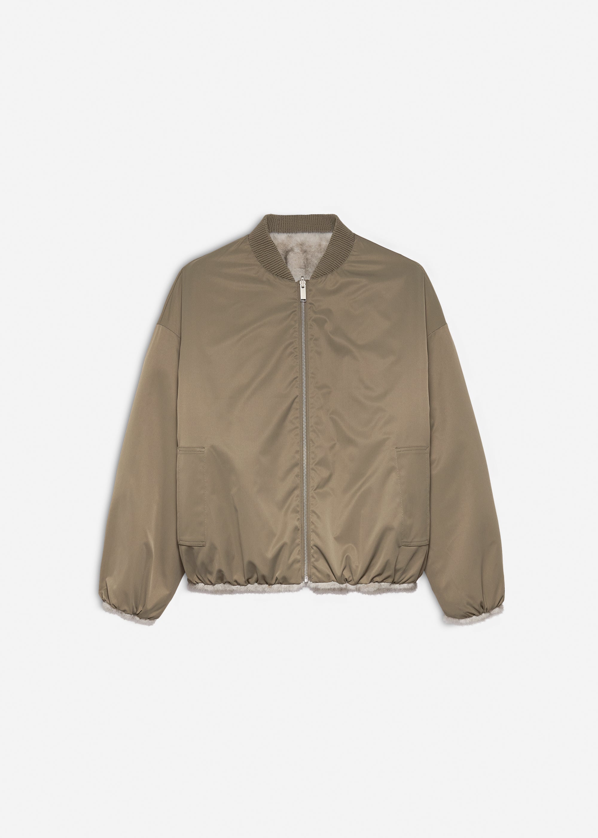 ETTA Faux Fur Bomber Jacket