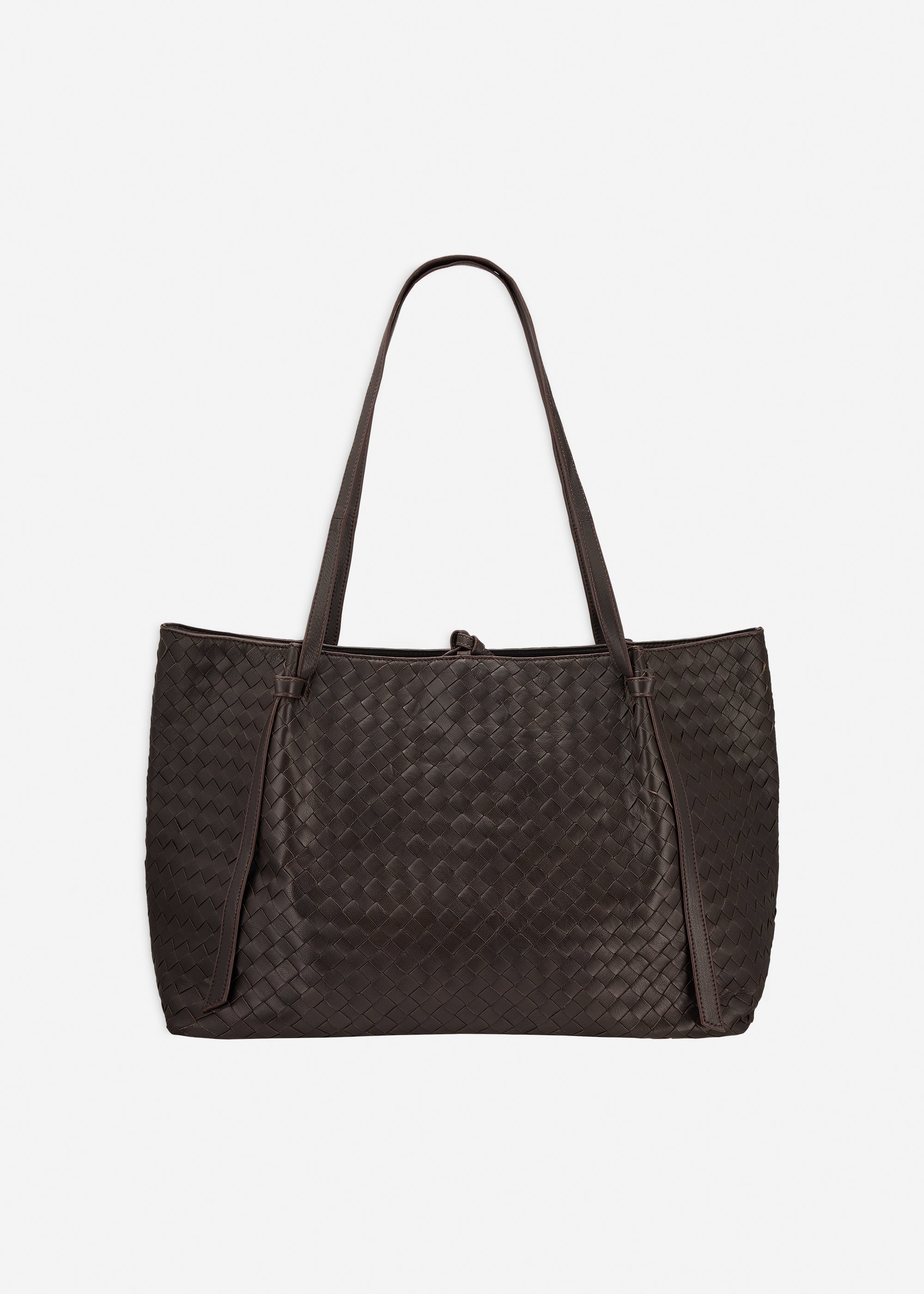 LEANDRA Woven Leather Bag