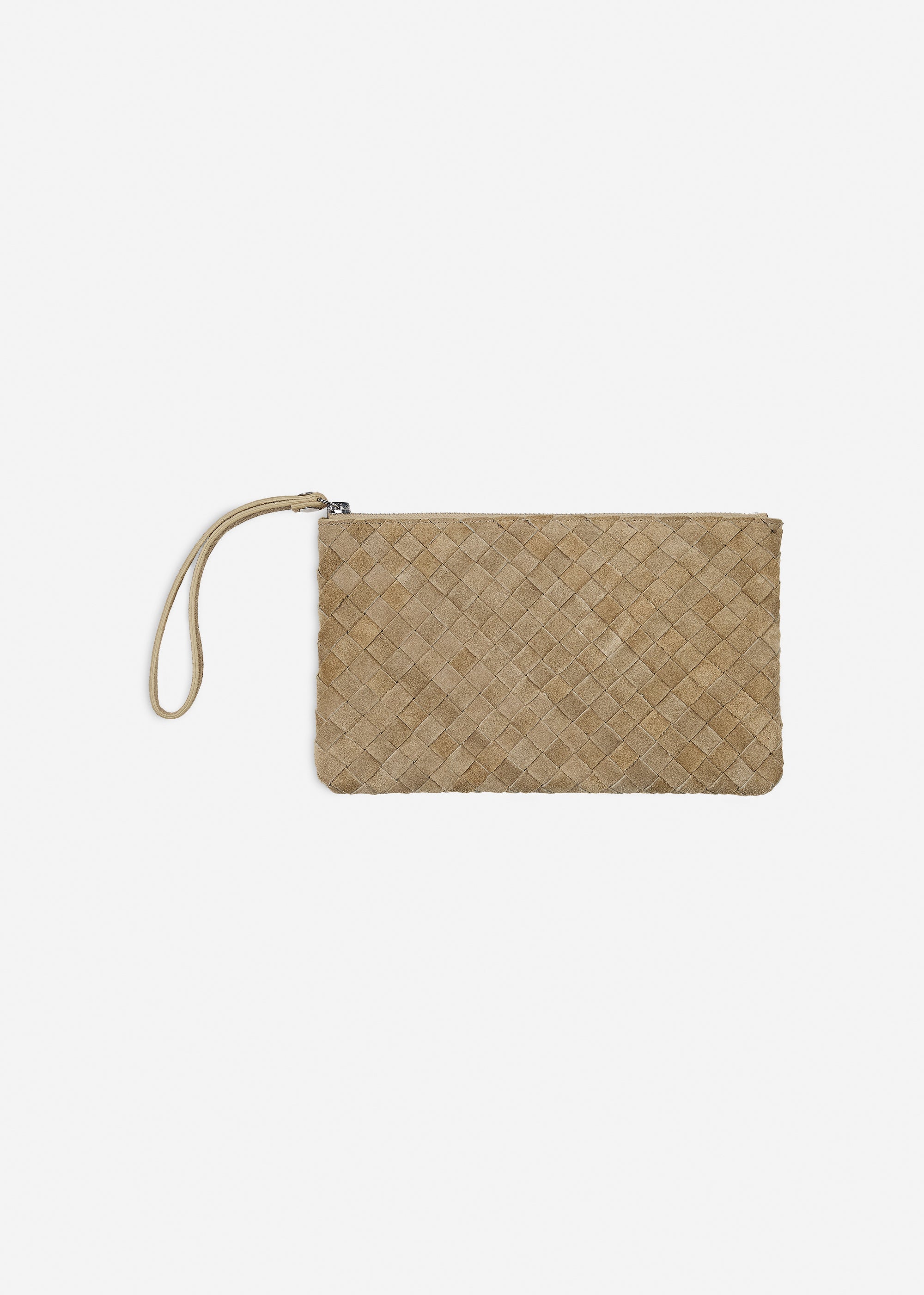 LIA Woven Gritty Suede Clutch