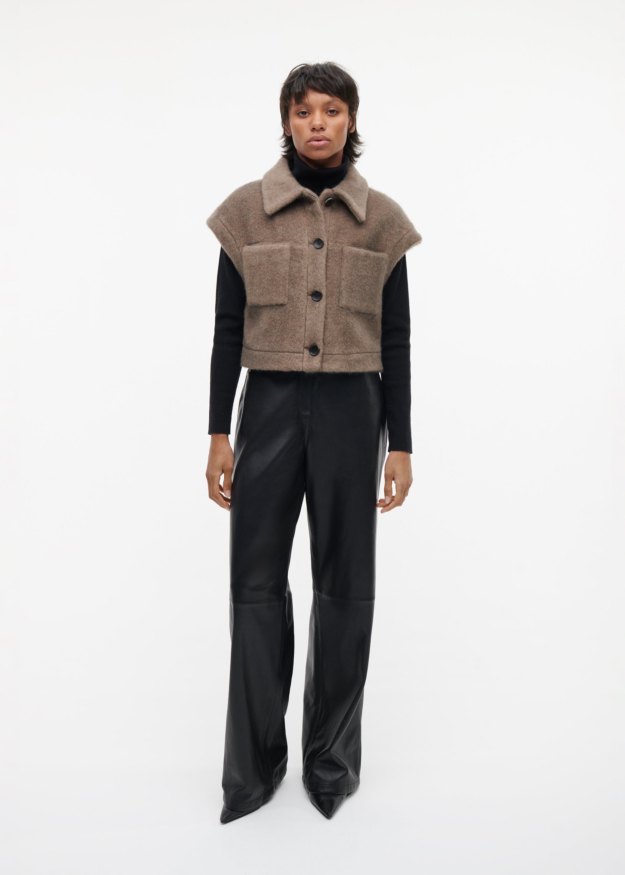 PLUME Faux Mohair Gilet