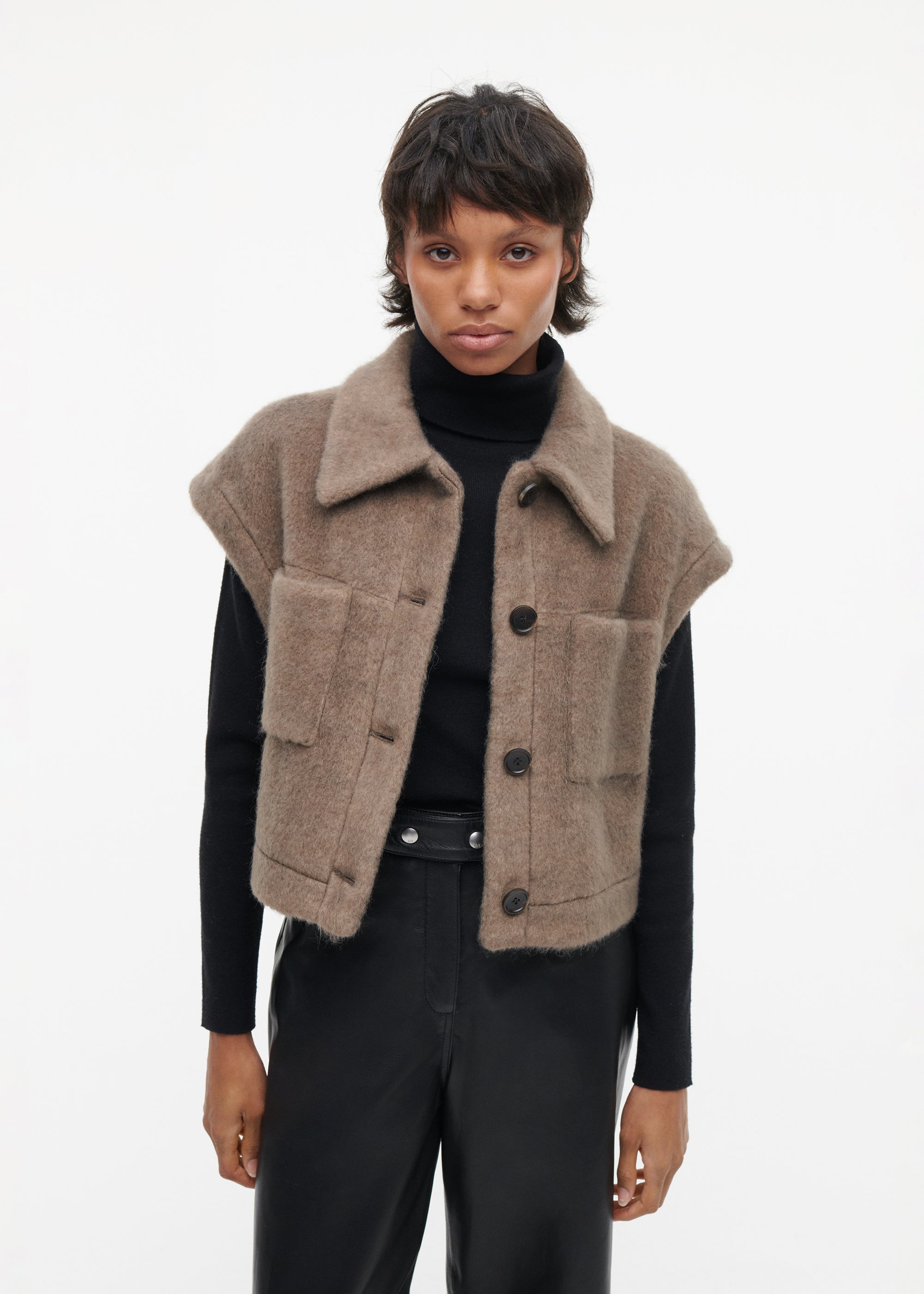 PLUME Faux Mohair Gilet