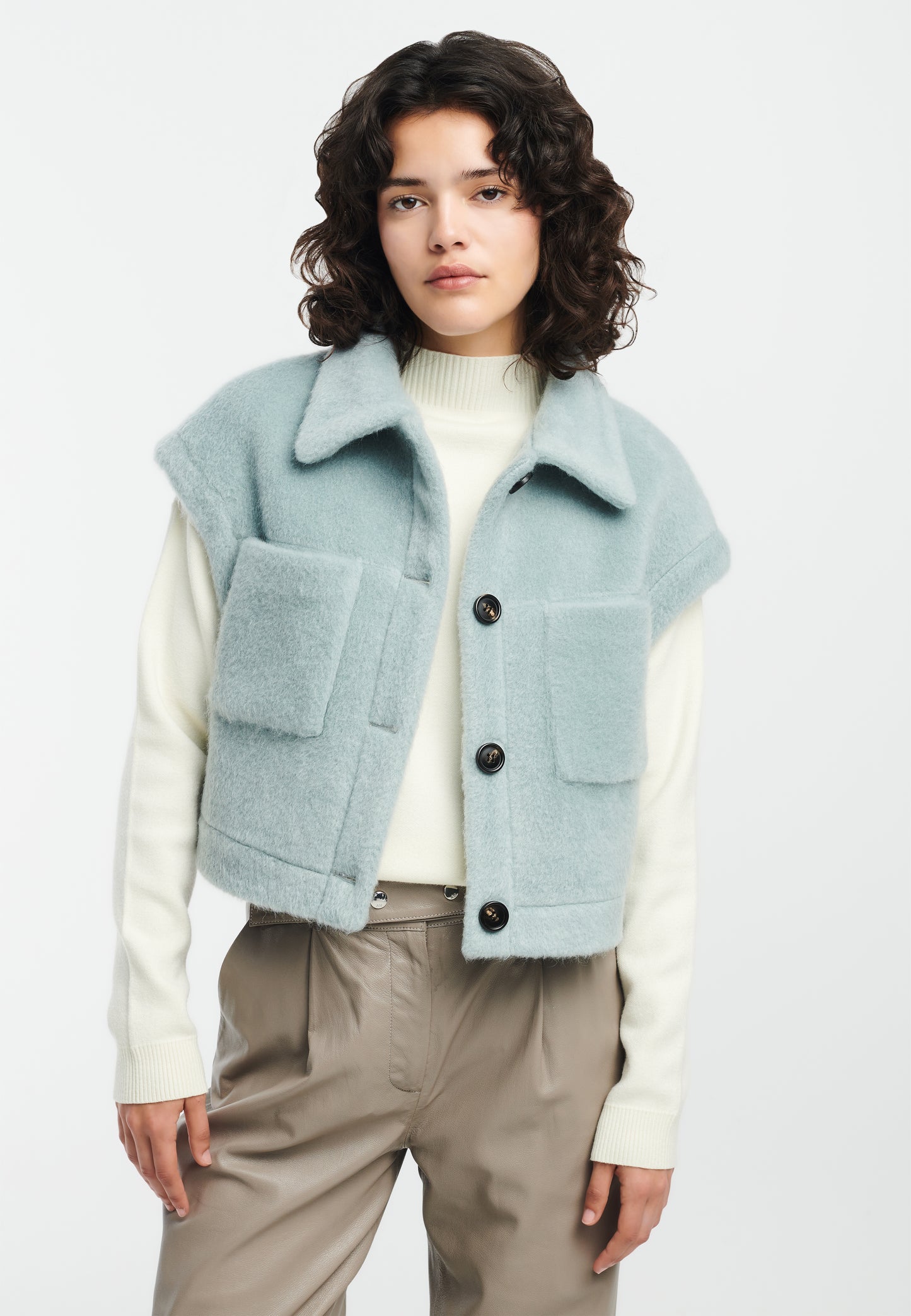 PLUME Faux Mohair Gilet