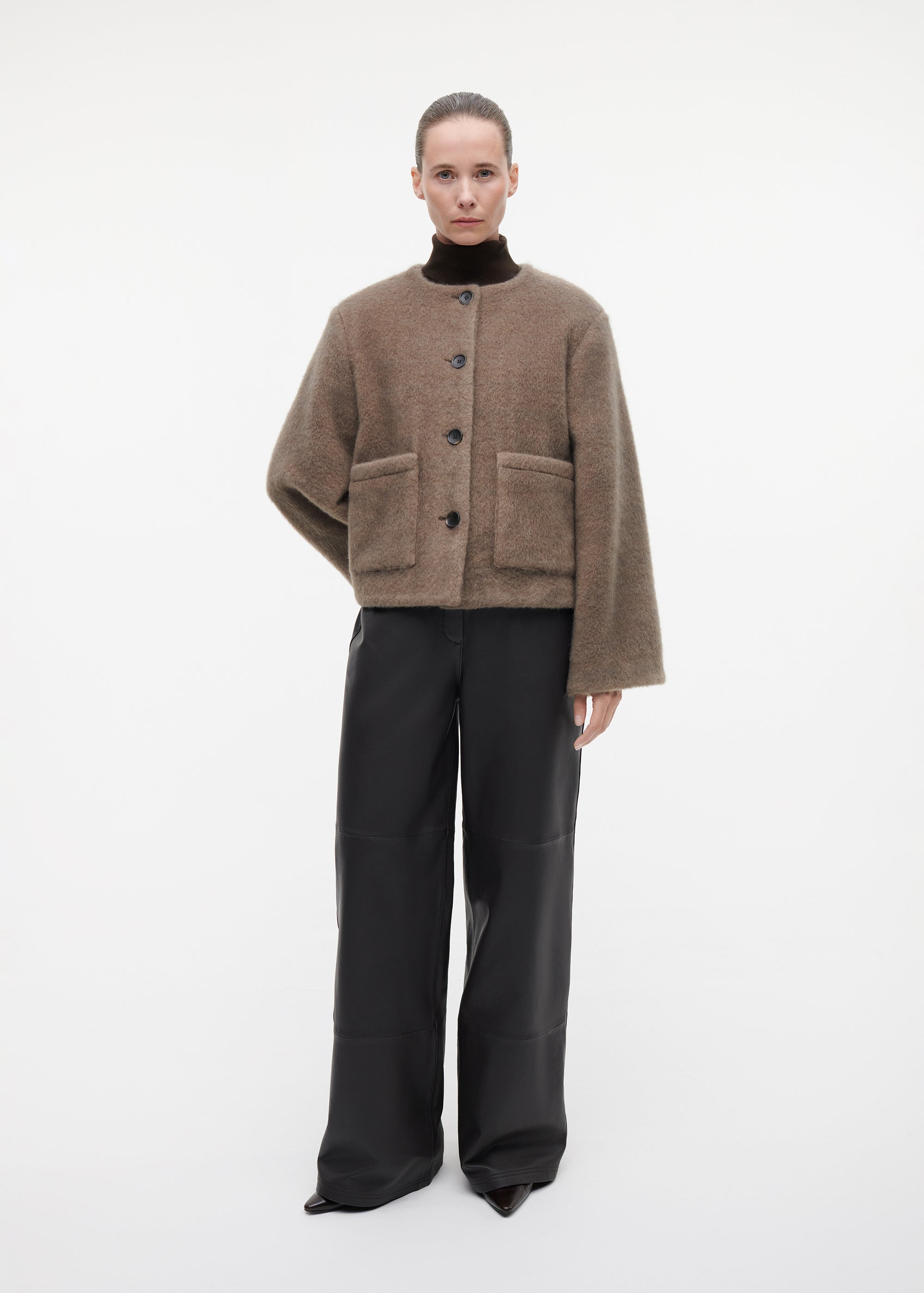 AUBREY Faux Mohair Jacket