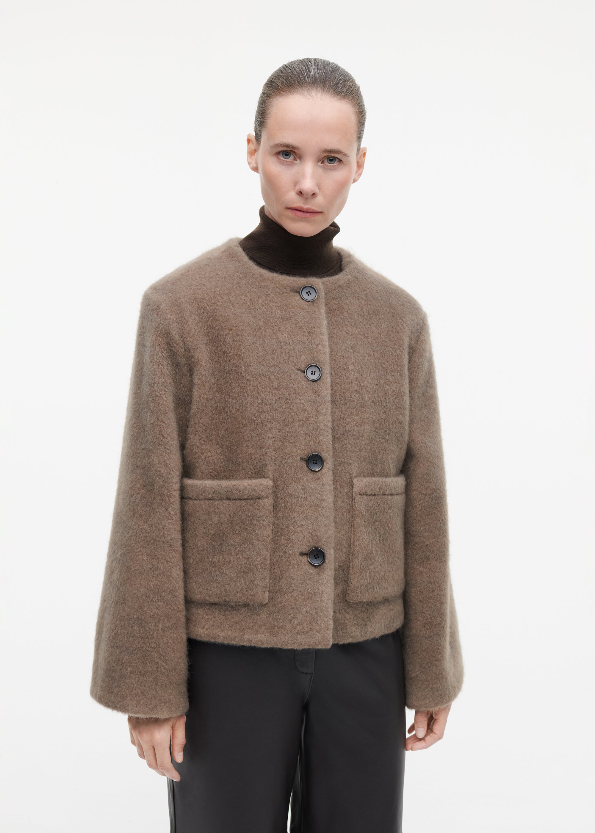 AUBREY Faux Mohair Jacket