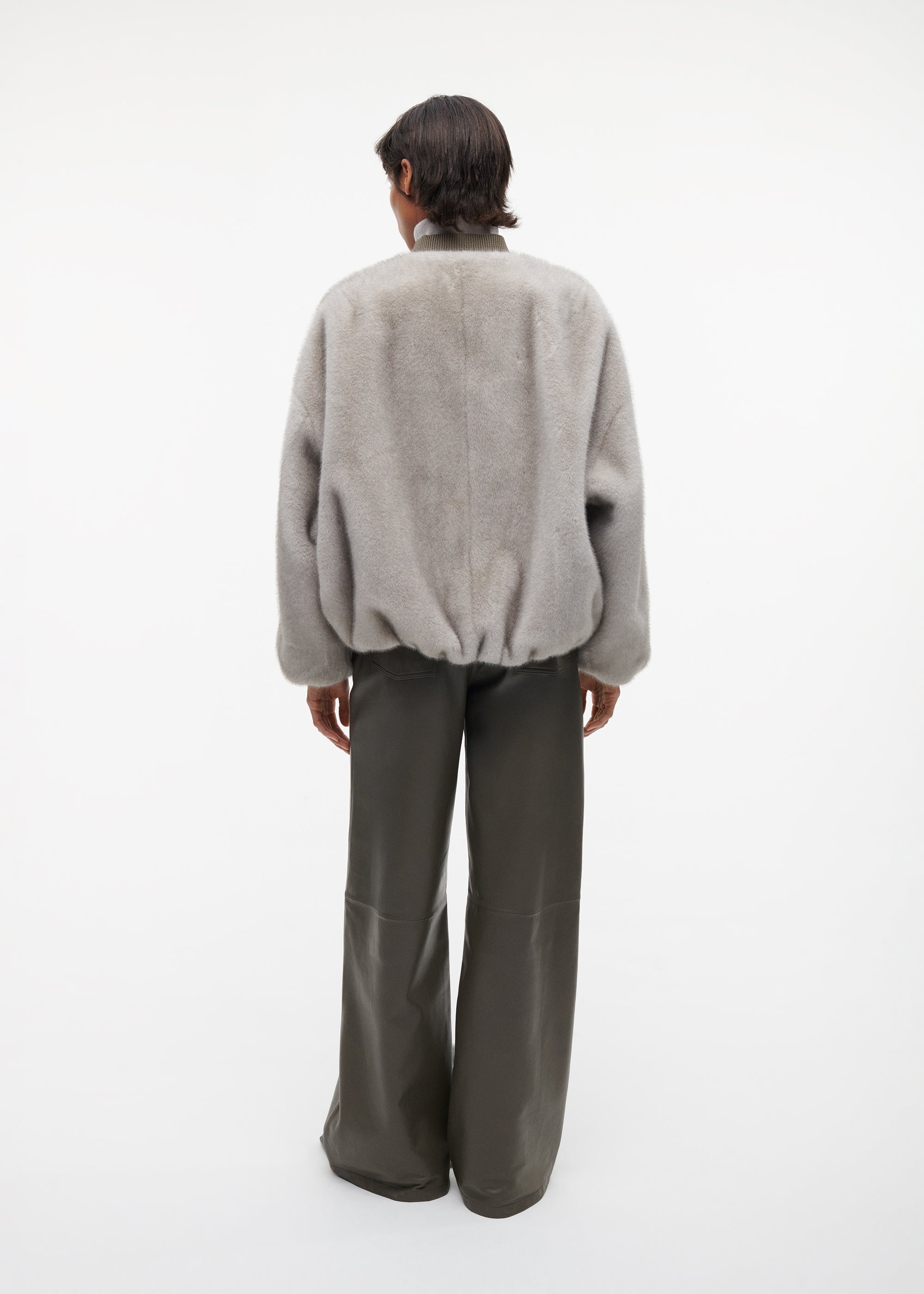 ETTA Faux Fur Bomber Jacket