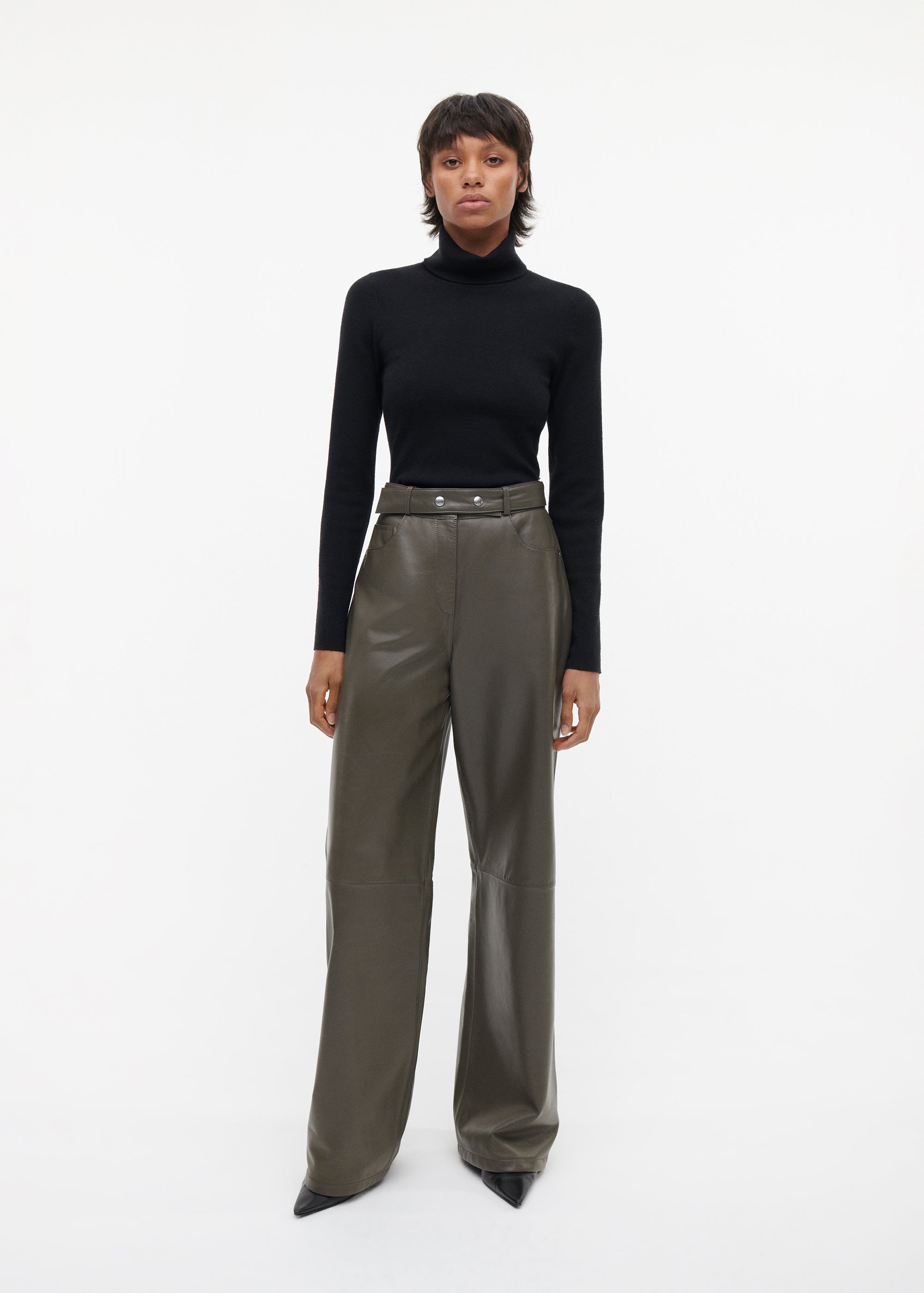 KAIA Leather Trousers