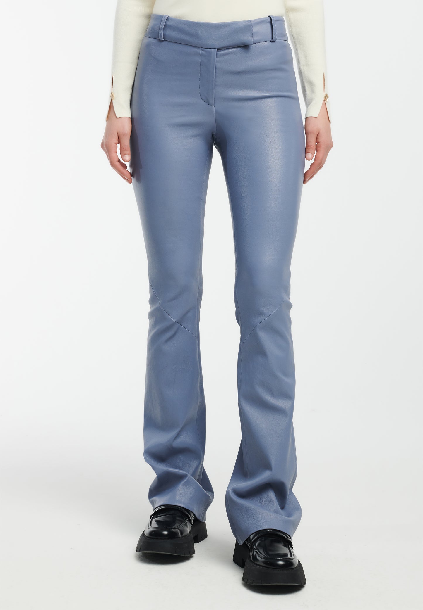 JAELA Leather Flared Trousers